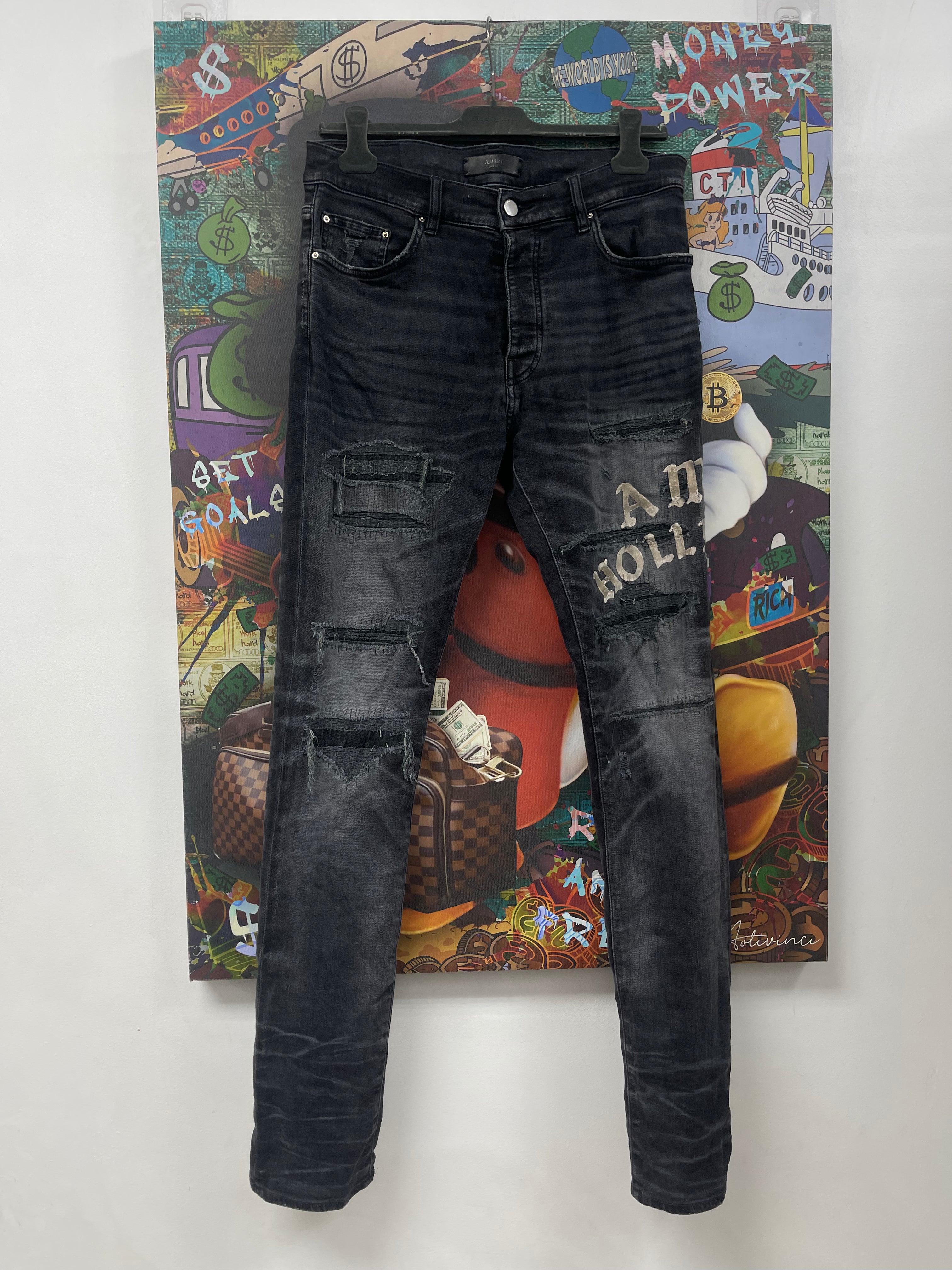 Amiri Black Hollywood Distressed Jeans