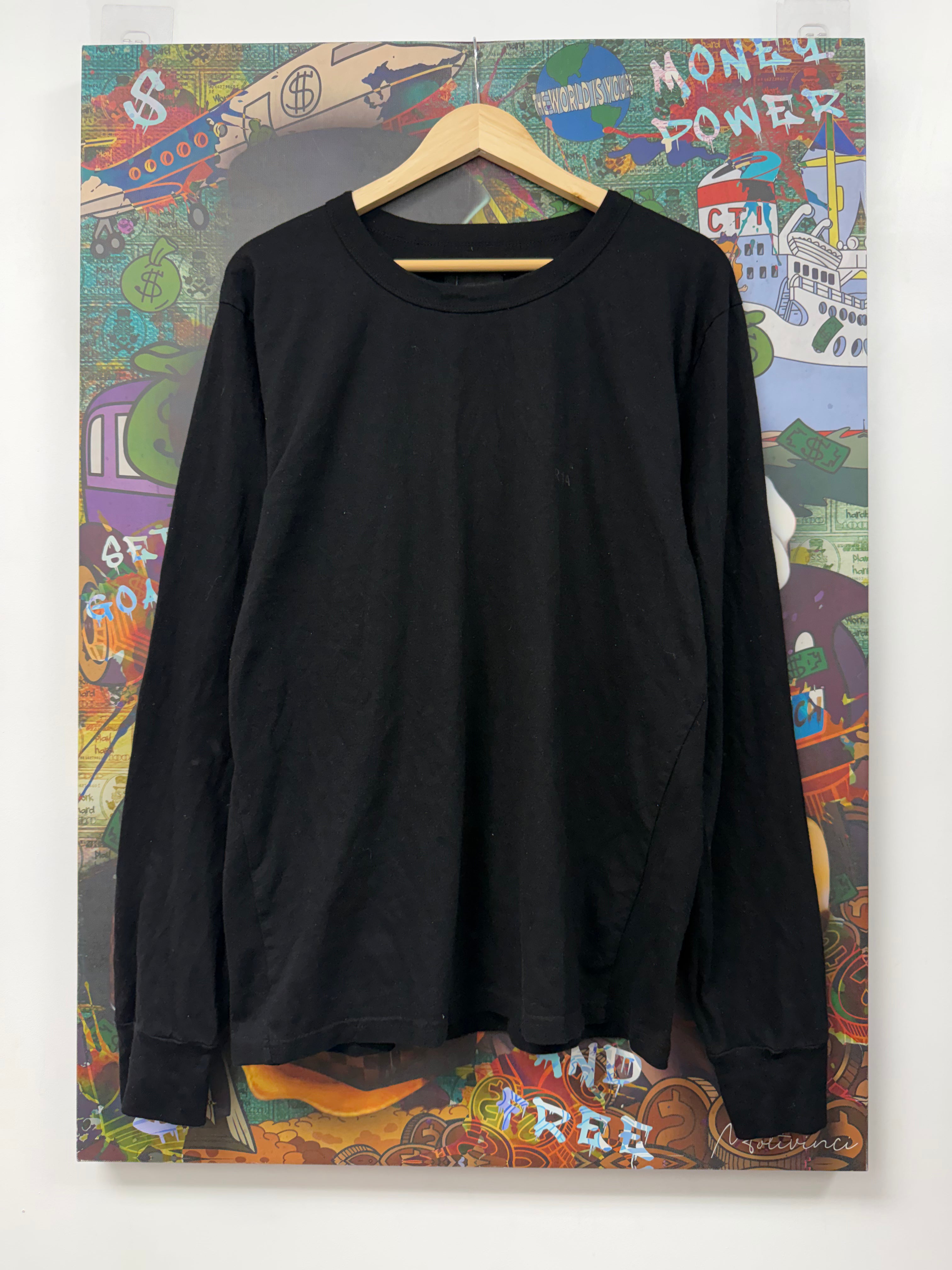 Purple Brand Black Black Logo LS Tee