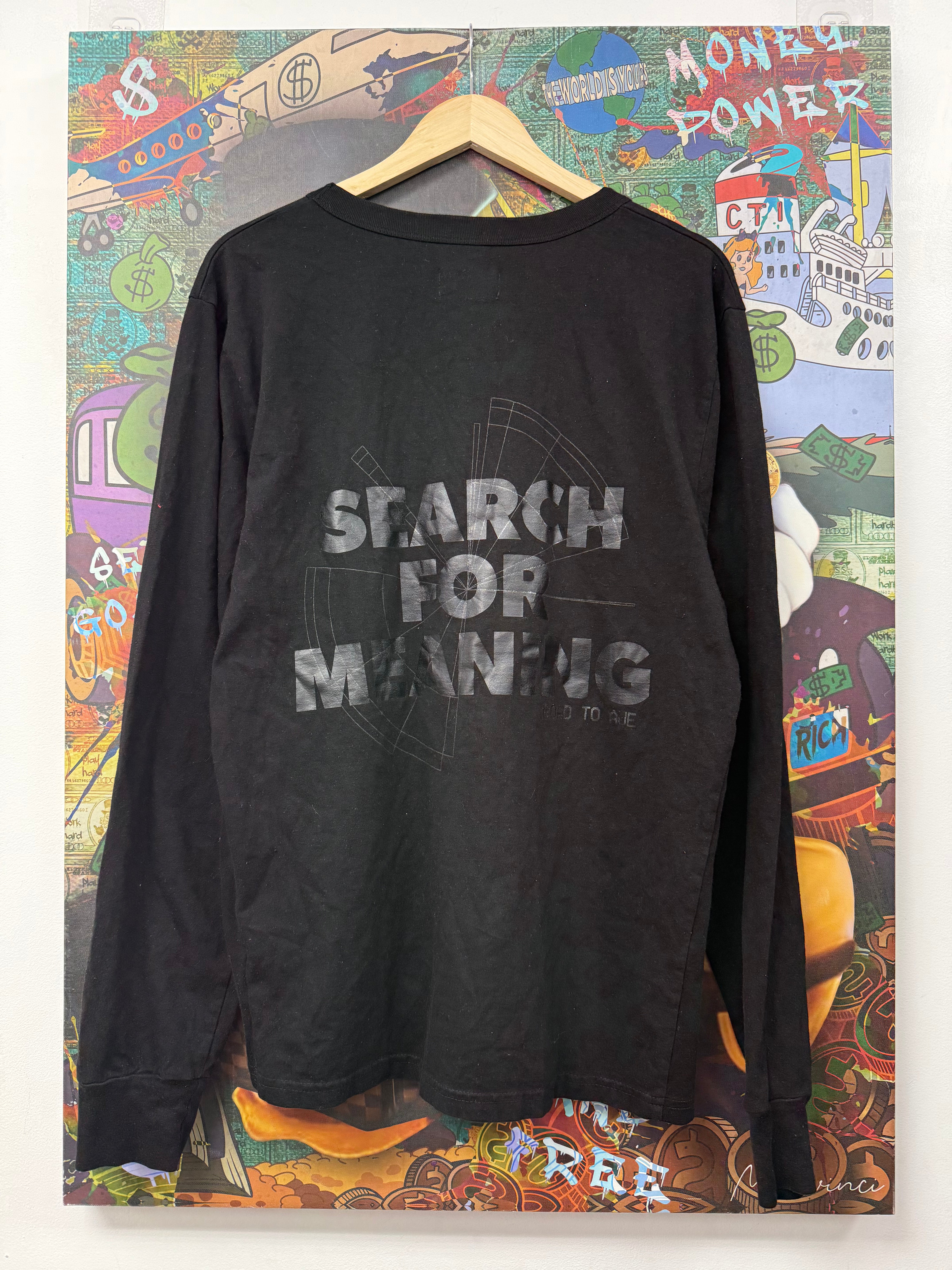 Purple Brand Black Black Logo LS Tee