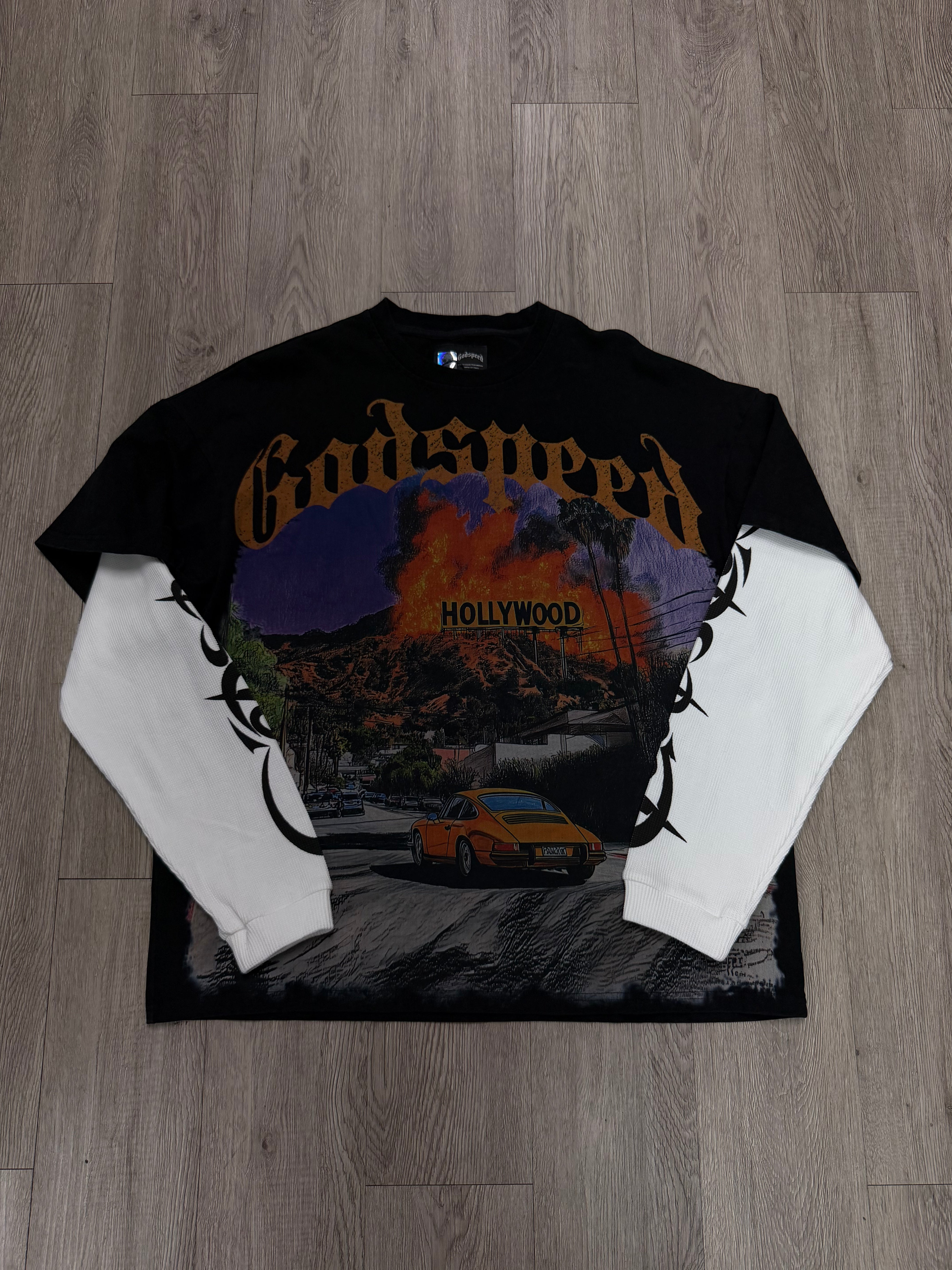 Godspeed 'Los Scandalous Layered' Black LS Tee