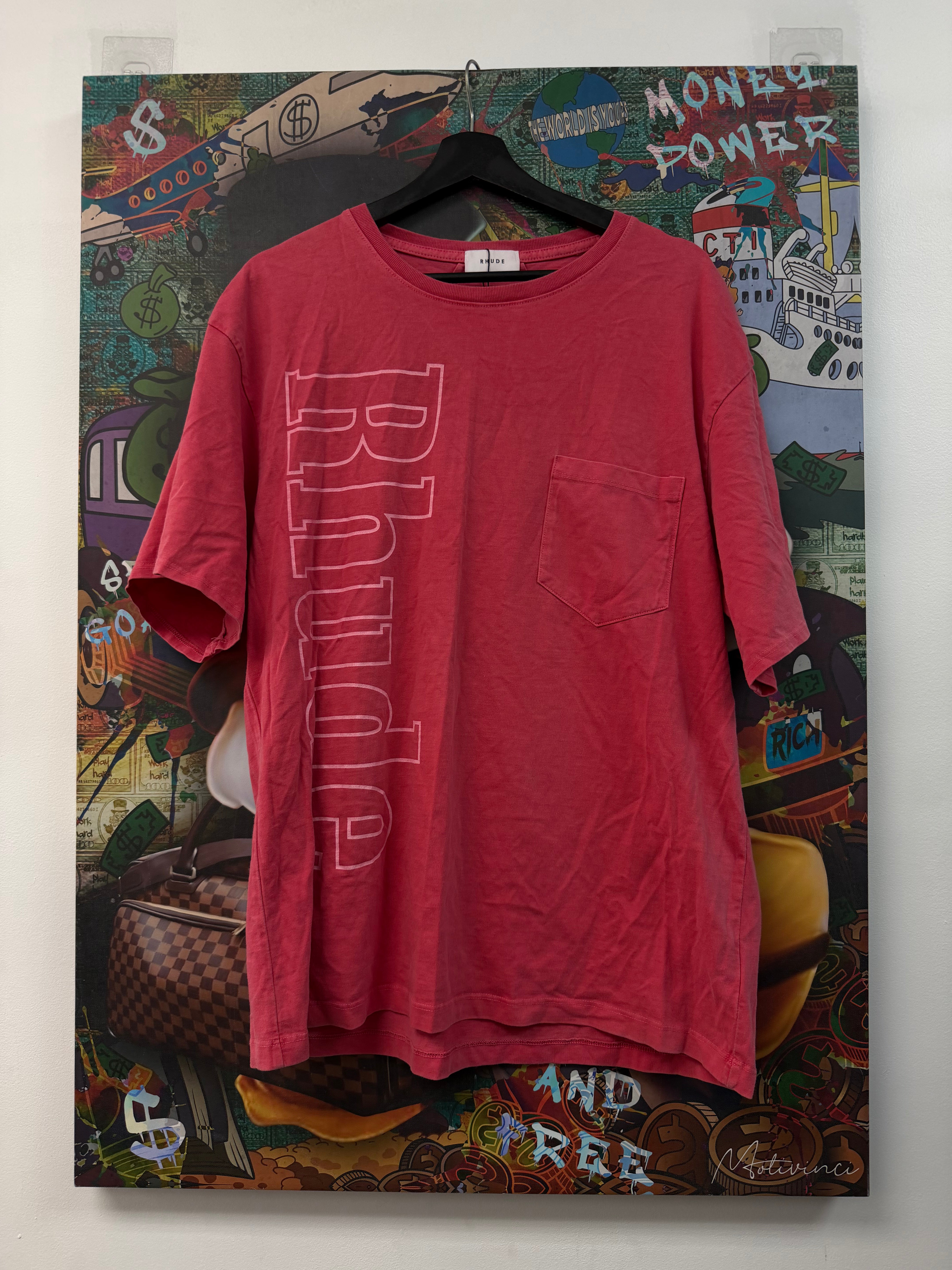 Rhude Red White Side Logo Tee