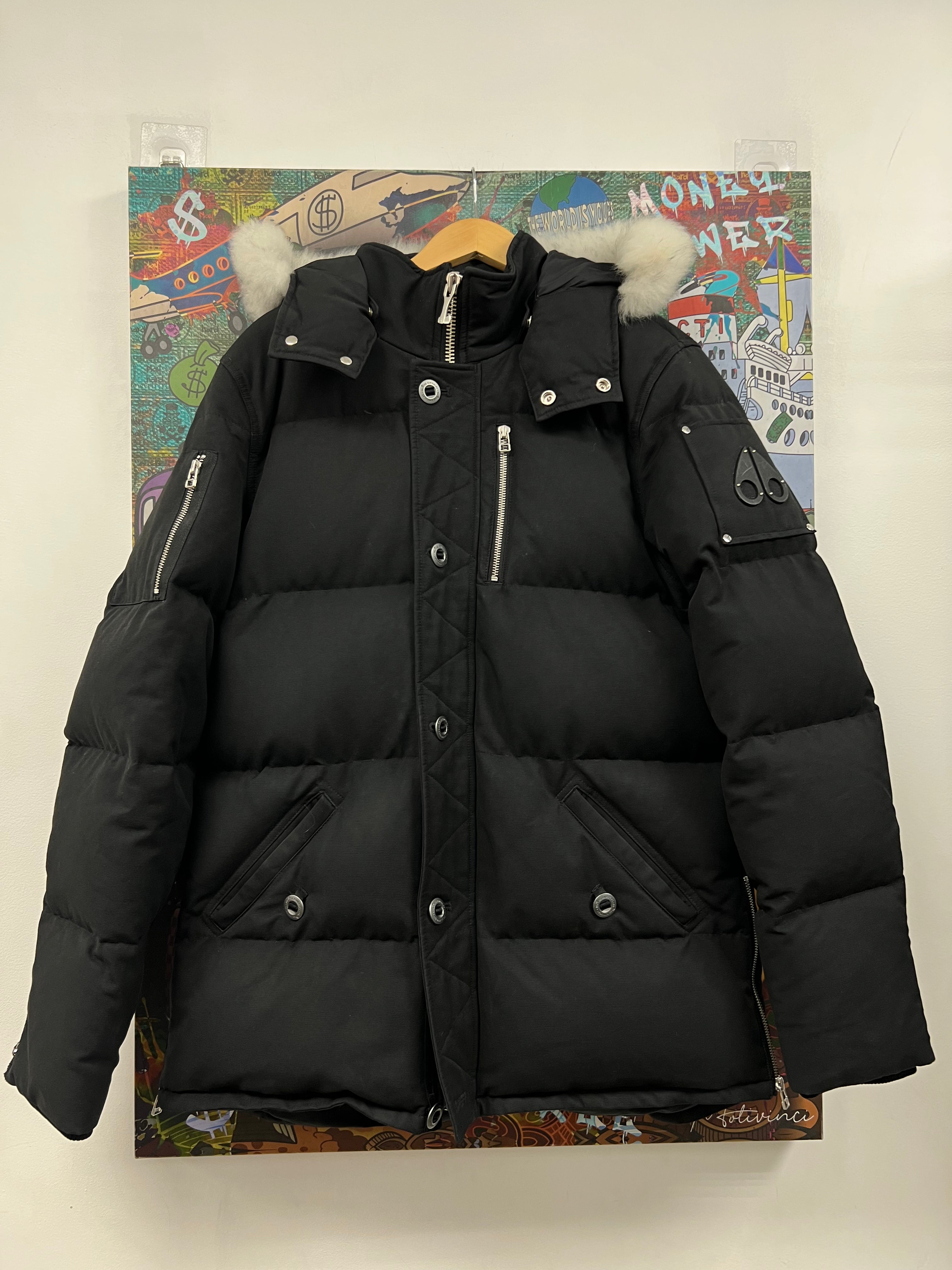 Moose Knuckles Black White Fur 3Q Parka