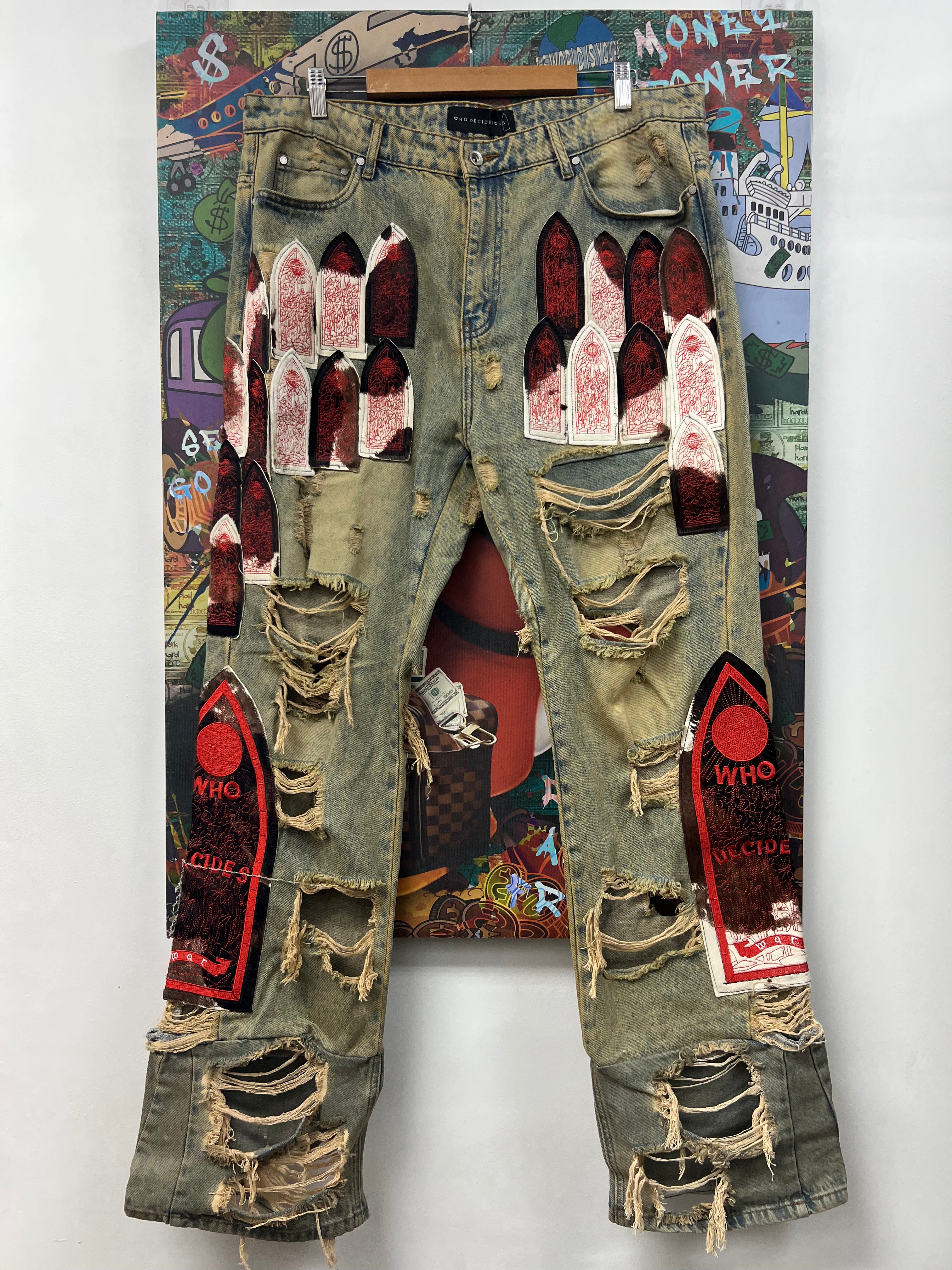Who Decides War Sangre Patch Jeans