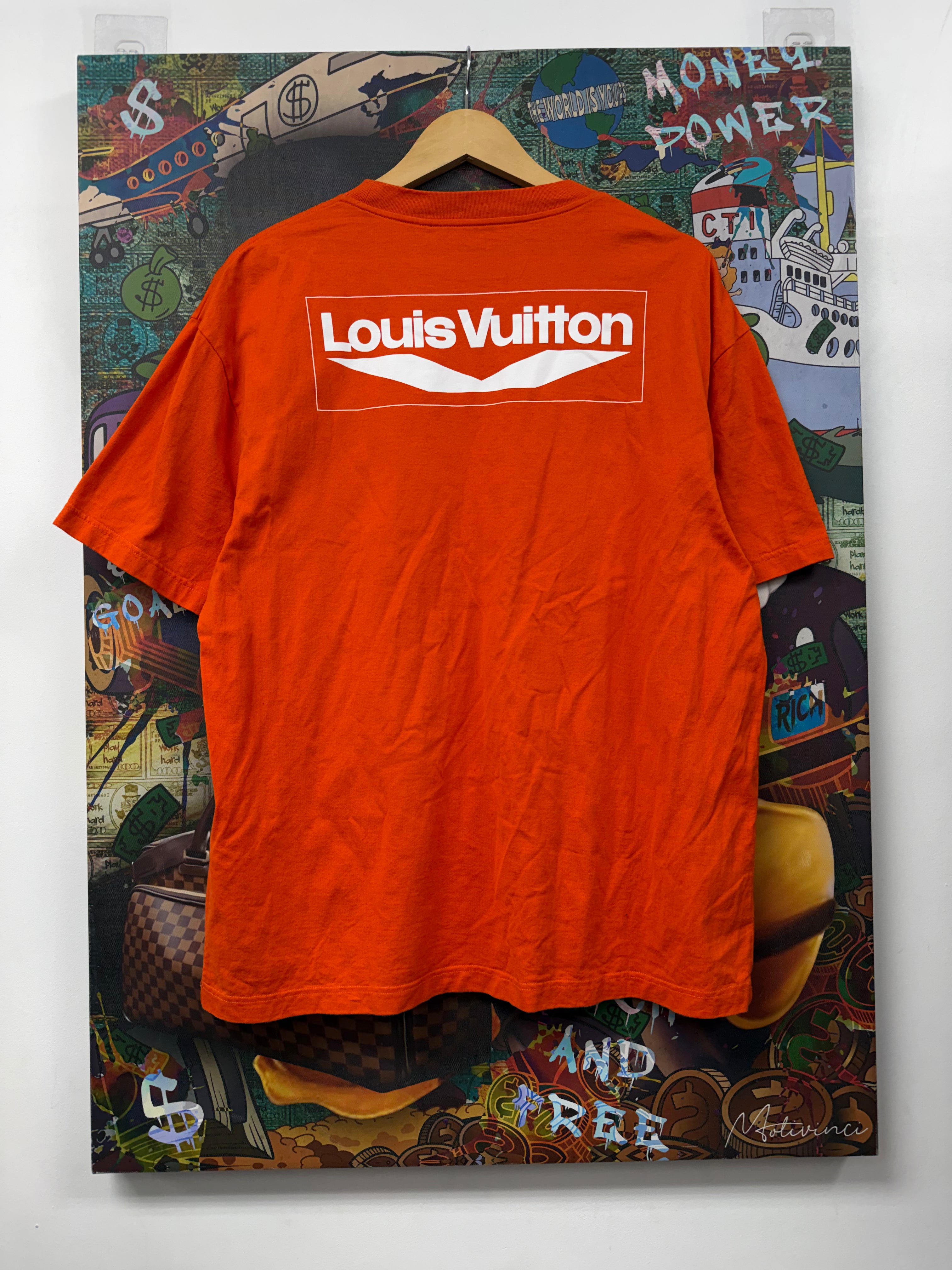Louis Vuitton Orange White Tee