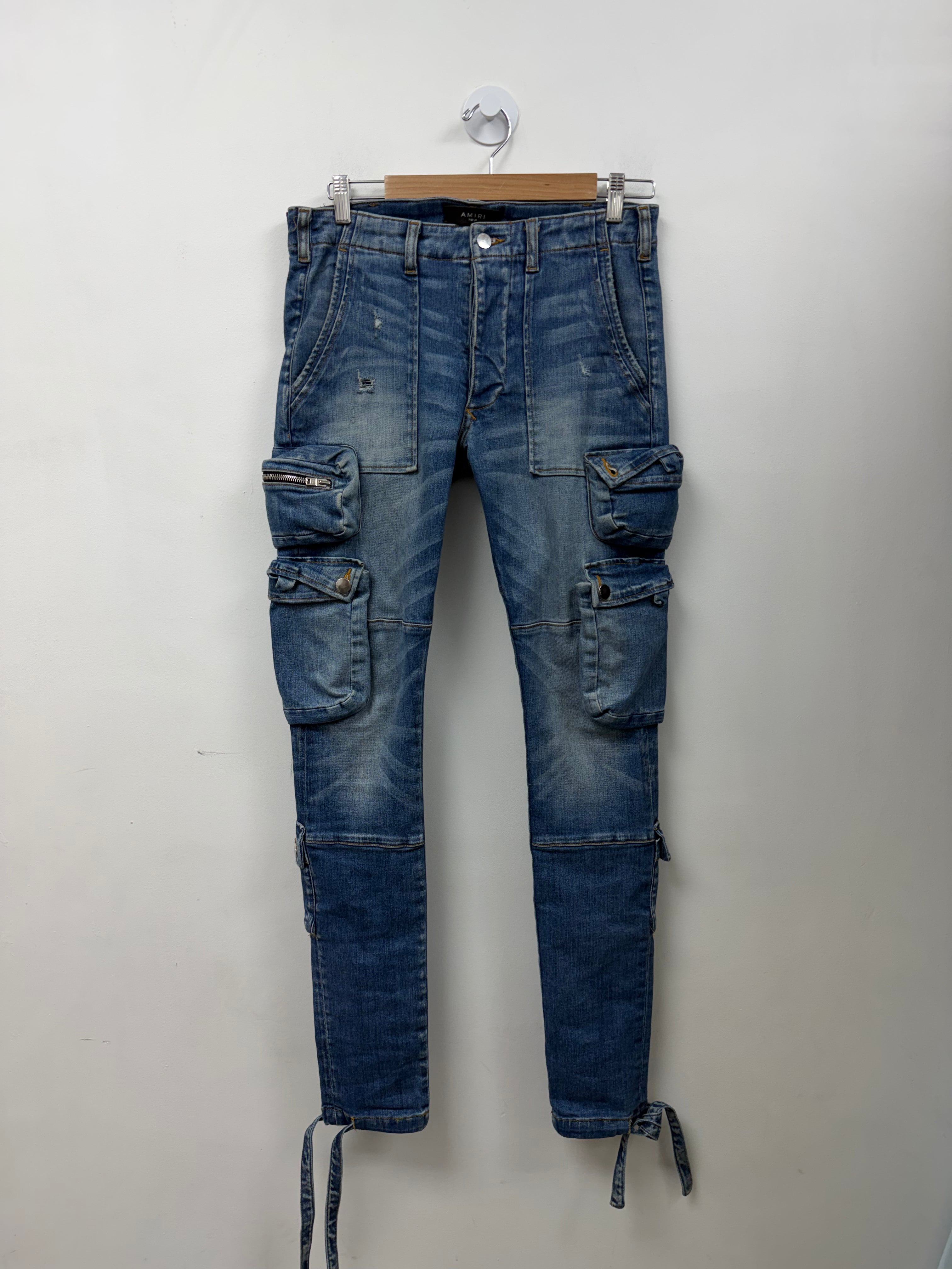 Amiri Light Wash Cargo Jeans