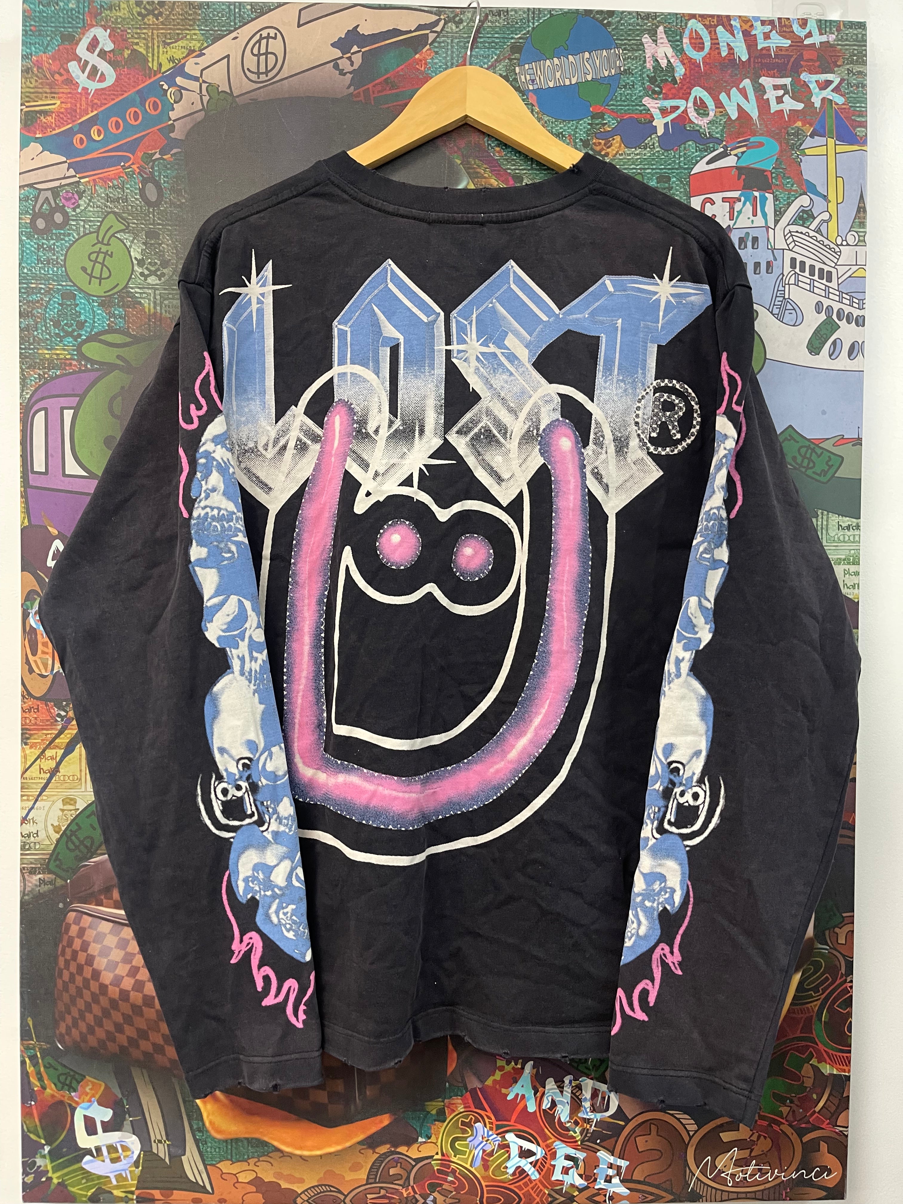 Lost Intricacy Uknwsim Navy Pink Tee