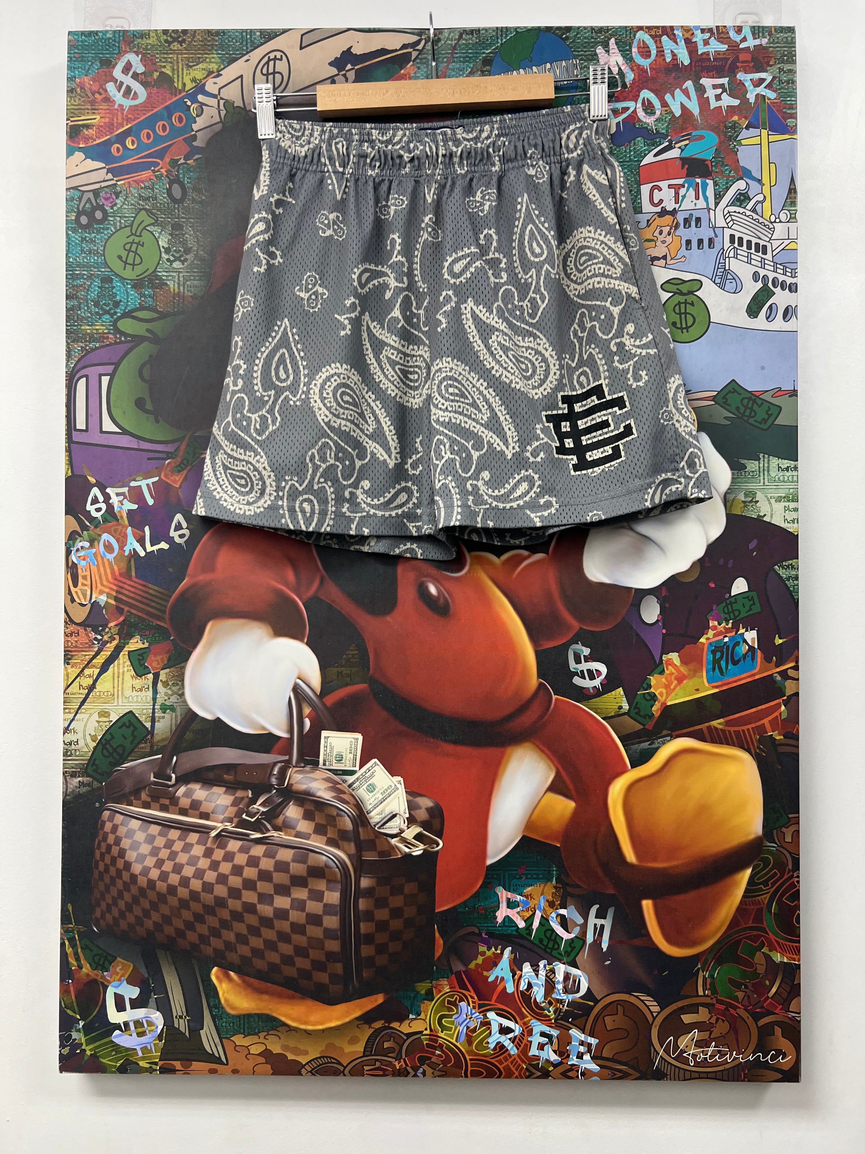 Eric Emanuel Grey Paisley Shorts