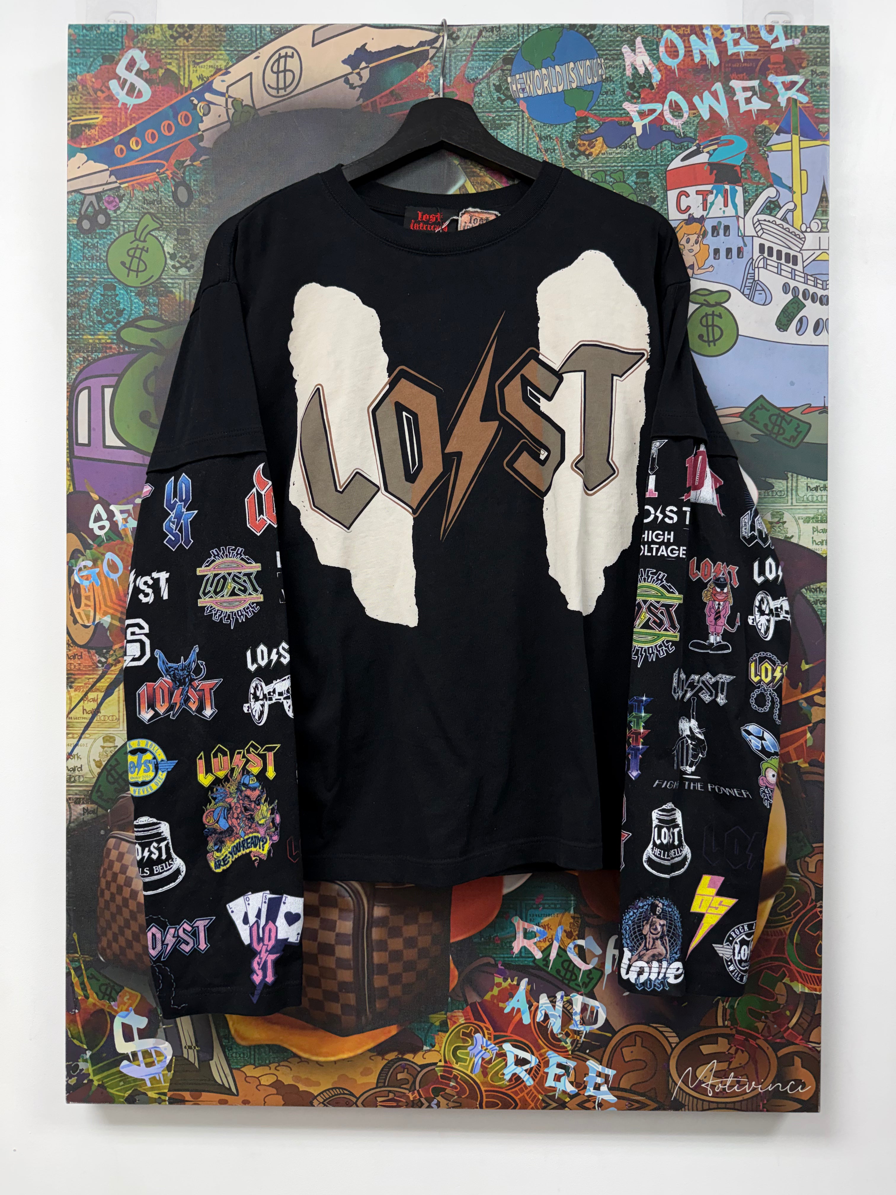 Lost Intricacy Multi Logo Brown Tee