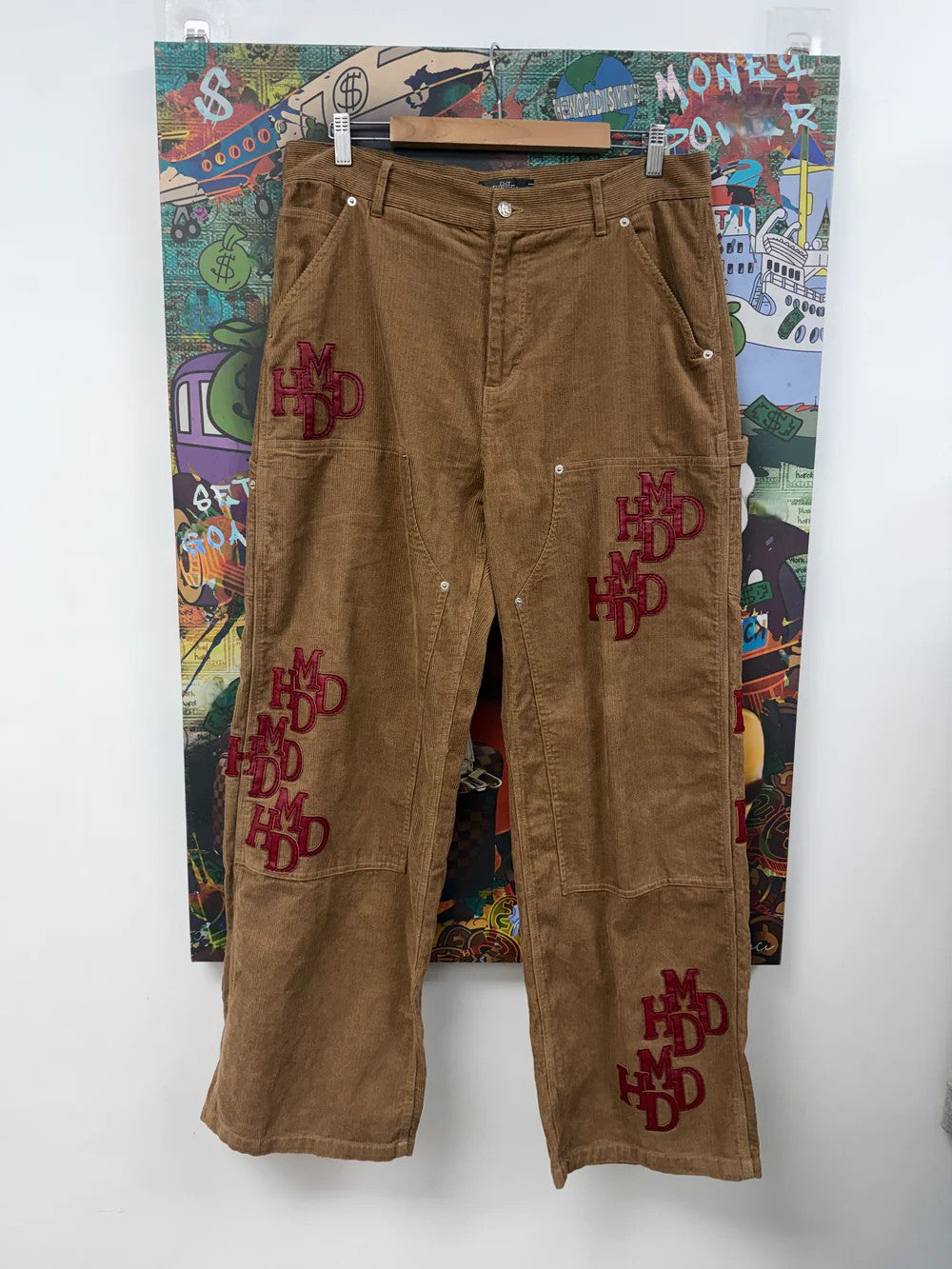 HMDD Cordoury Brown & Red Jeans
