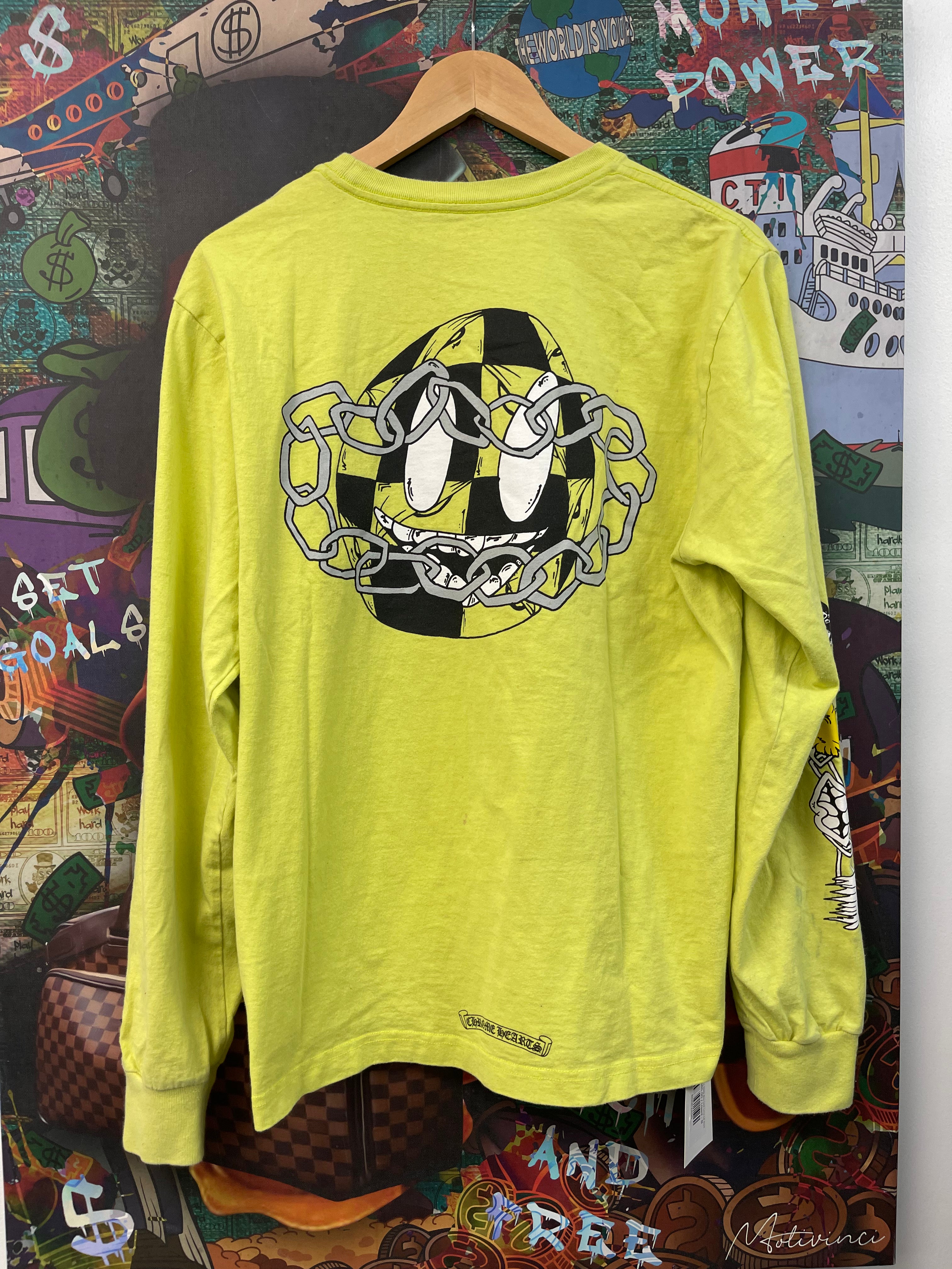 Chrome Hearts Matty Boy Link Lime LS Shirt