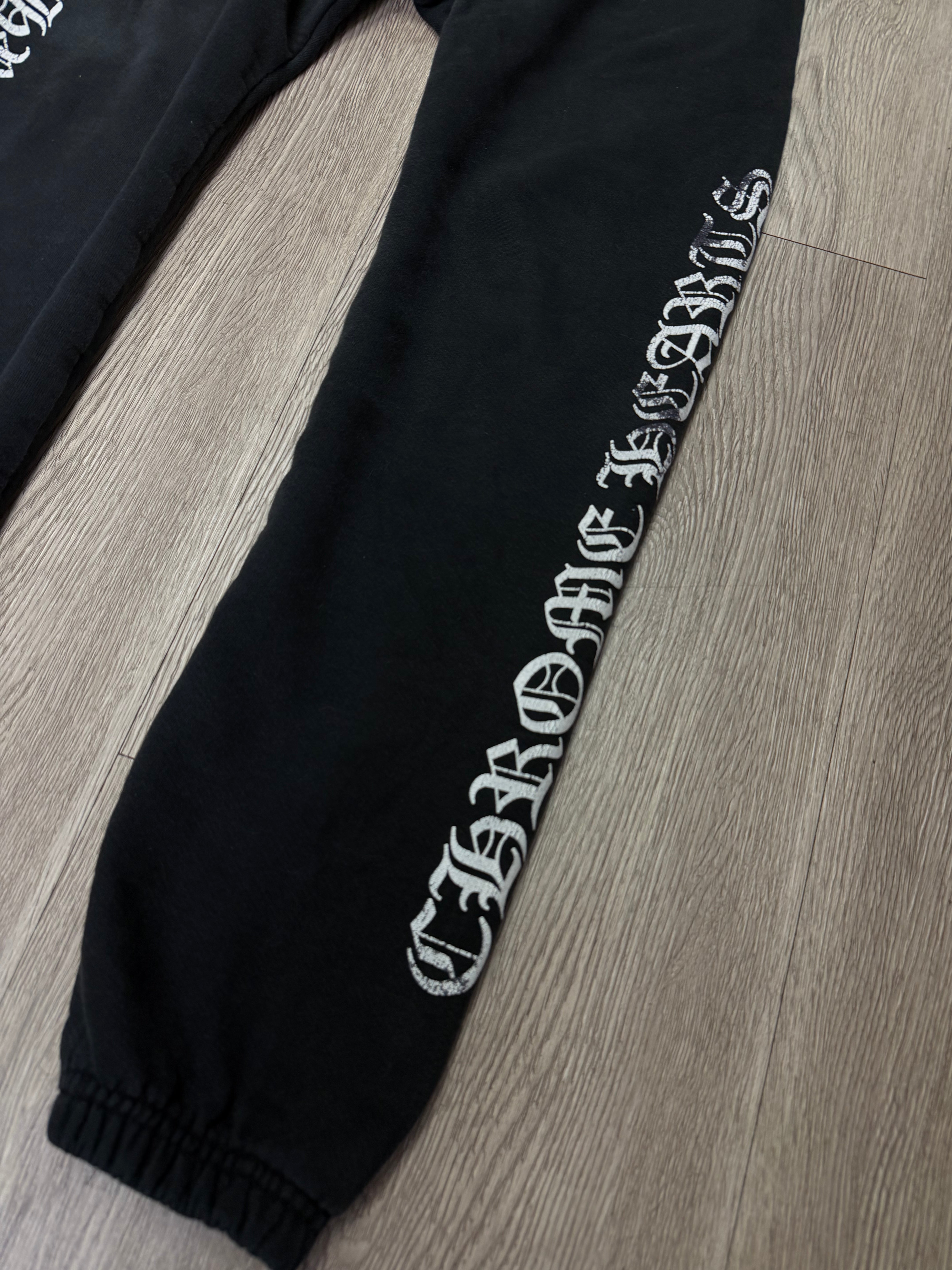 Chrome Hearts Black Scroll Logo Sweats