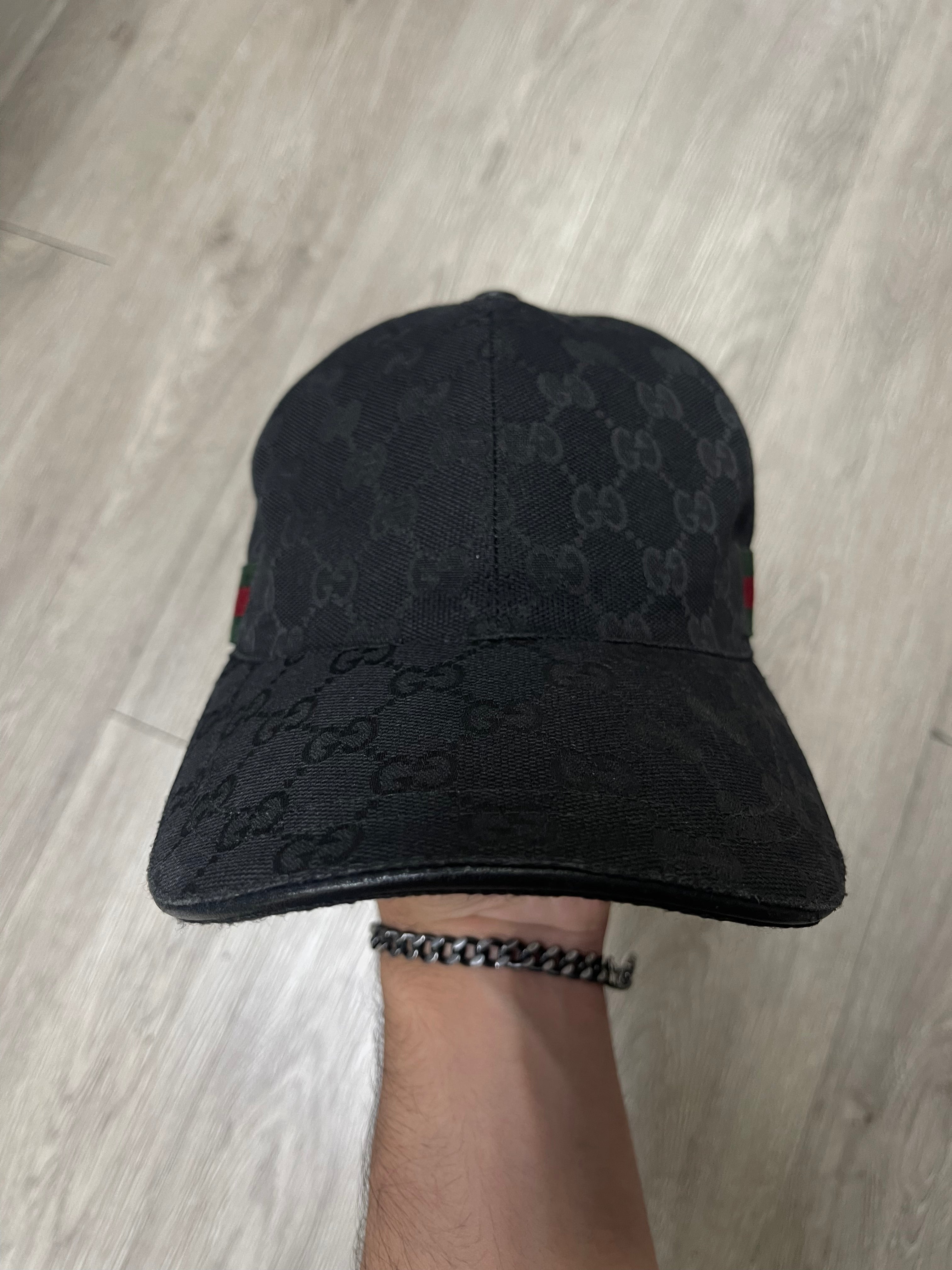 Gucci Black Monogram Hat