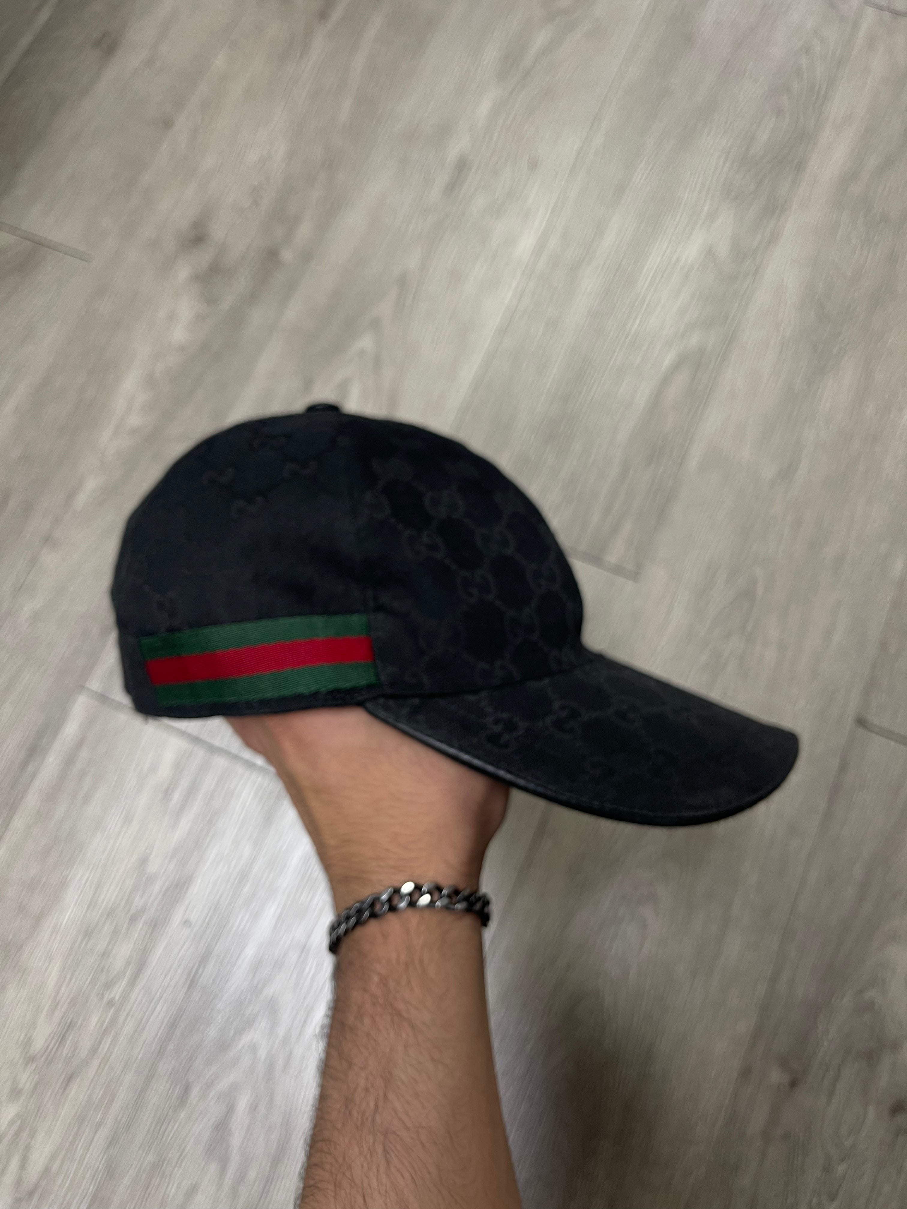 Gucci Black Monogram Hat