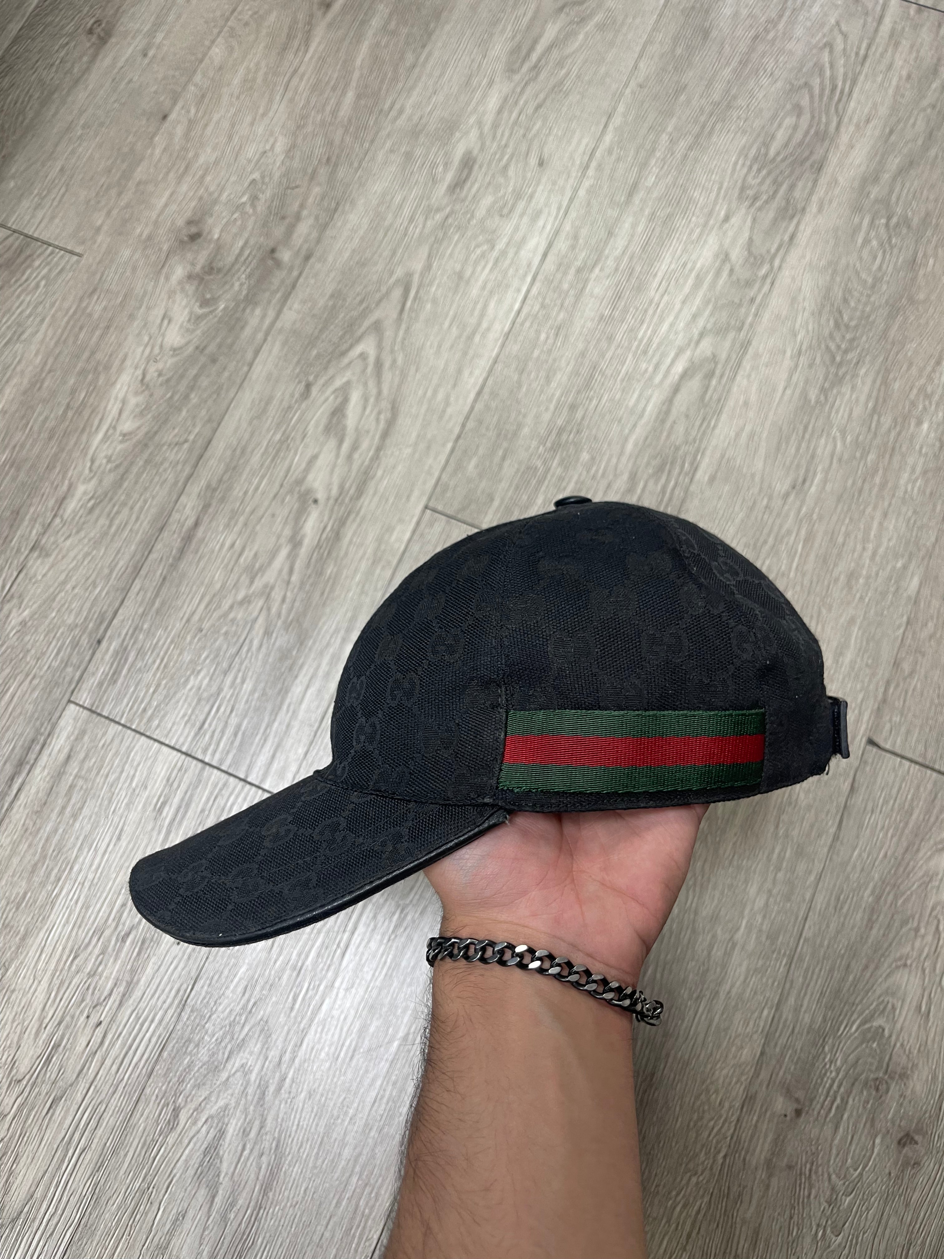 Gucci Black Monogram Hat
