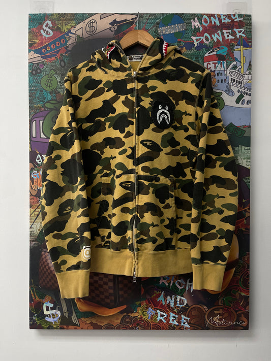 BAPE Medicom Shark Zip Up Desert Camo Used