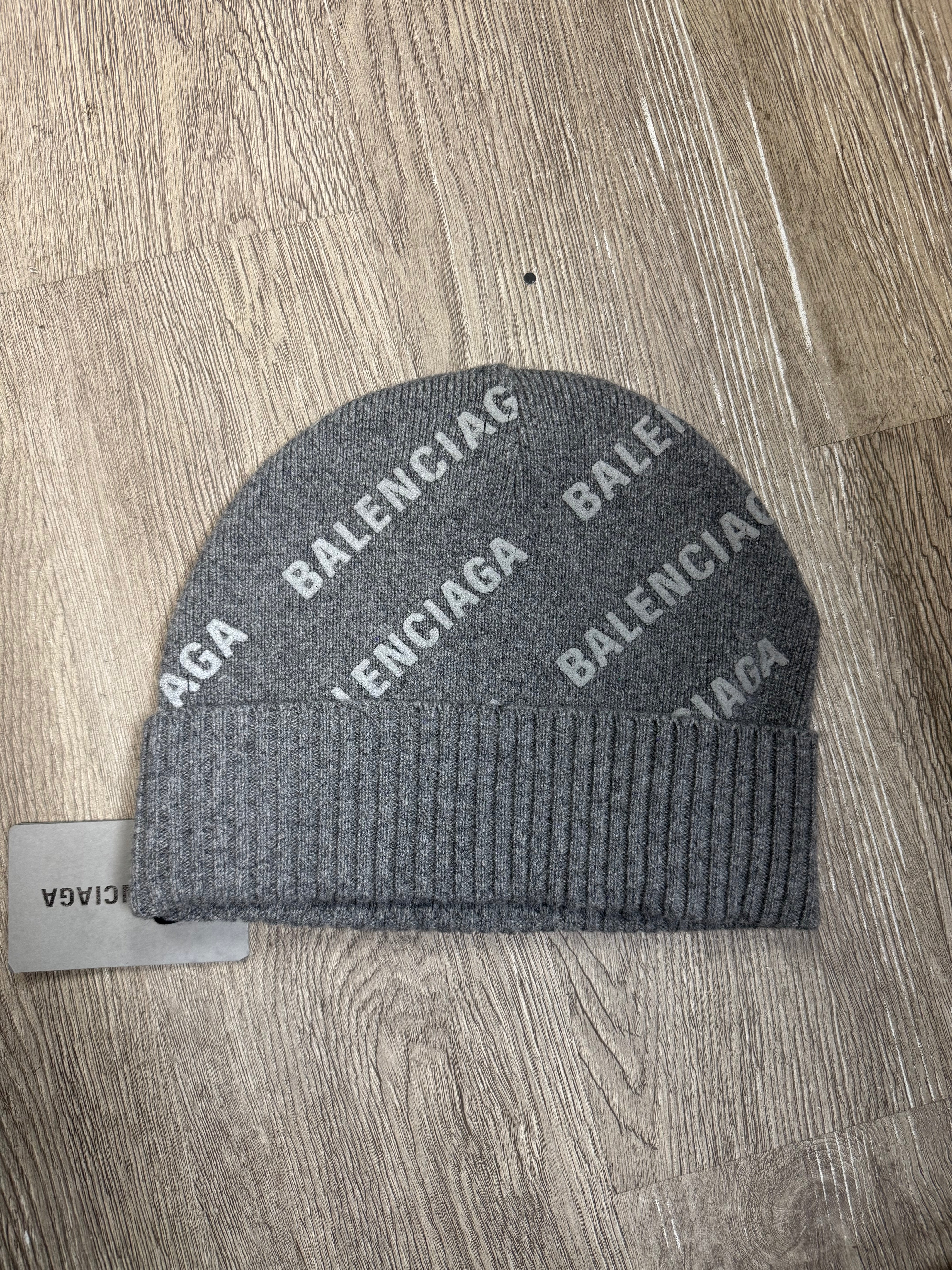 Balenciaga Grey Tonal Beanie