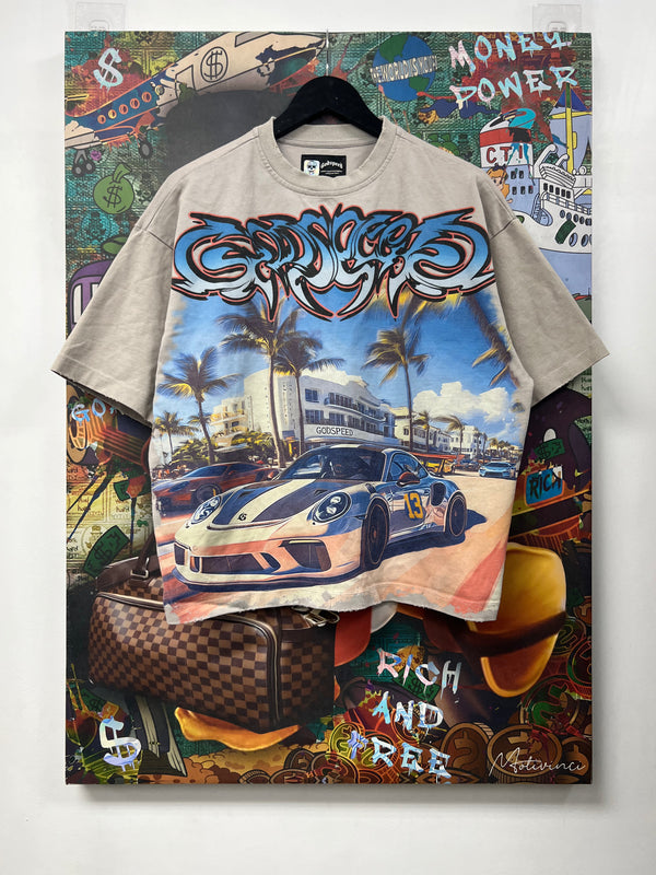 Godspeed Stone Grey Miami Race Tee
