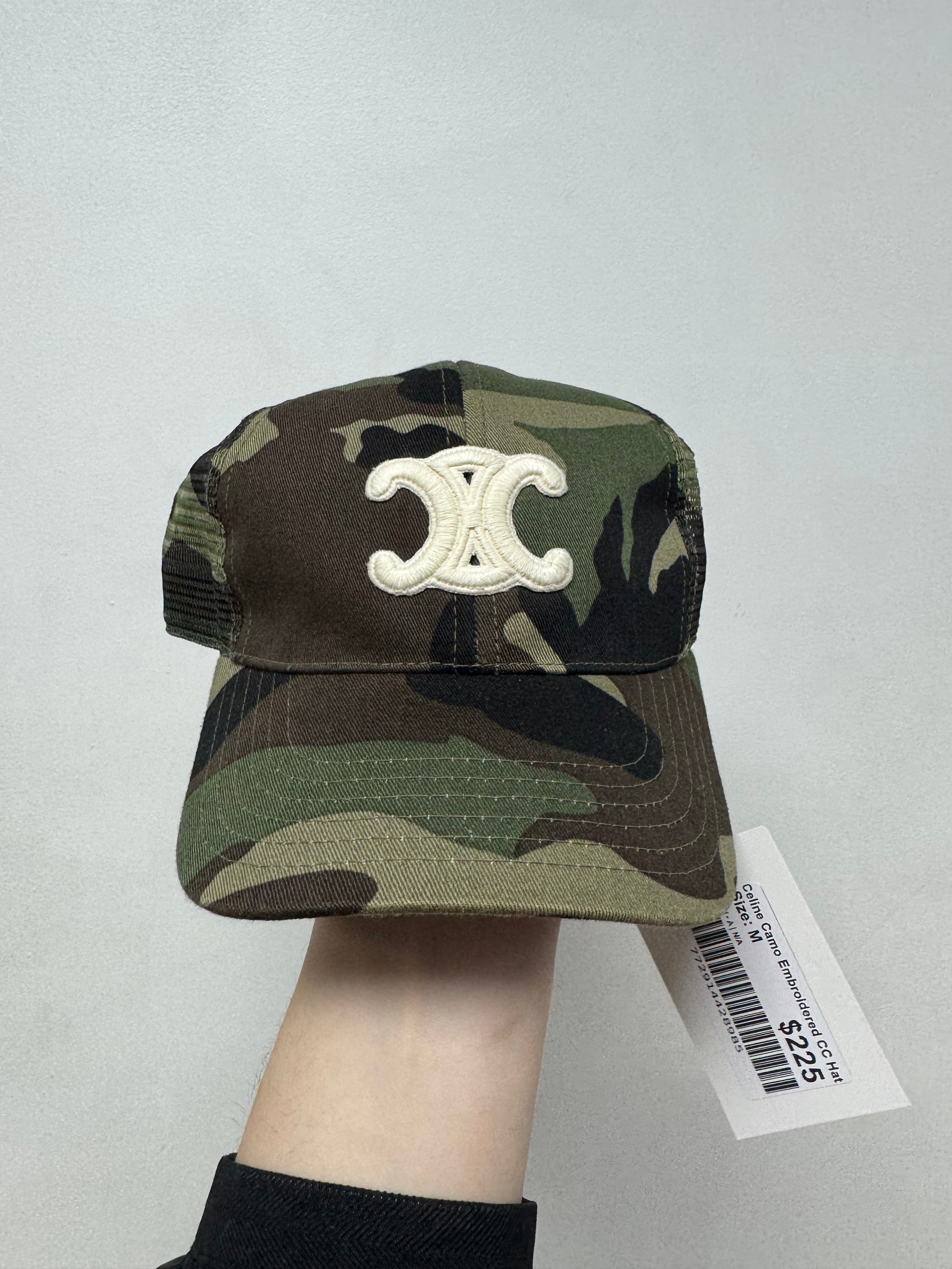 Celine Camo Embroidered CC Hat