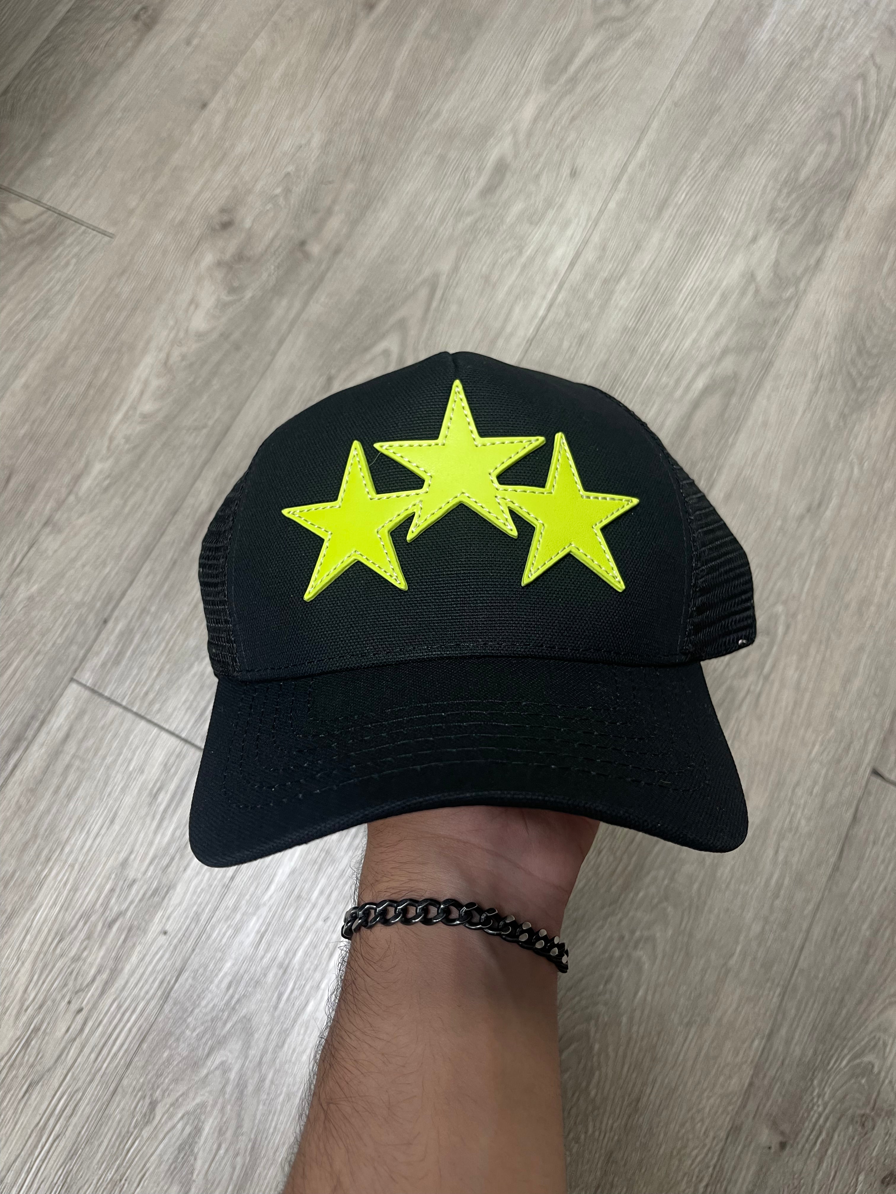 Amiri Black Neon Three Star Hat