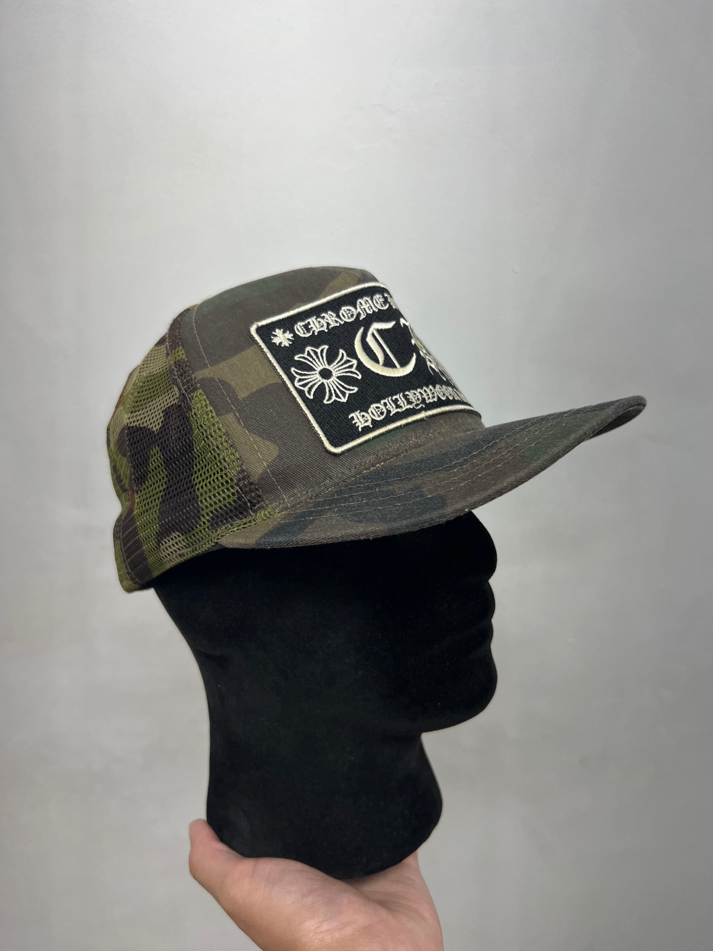Chrome Hearts Camo CH Hollywood Trucker Hat