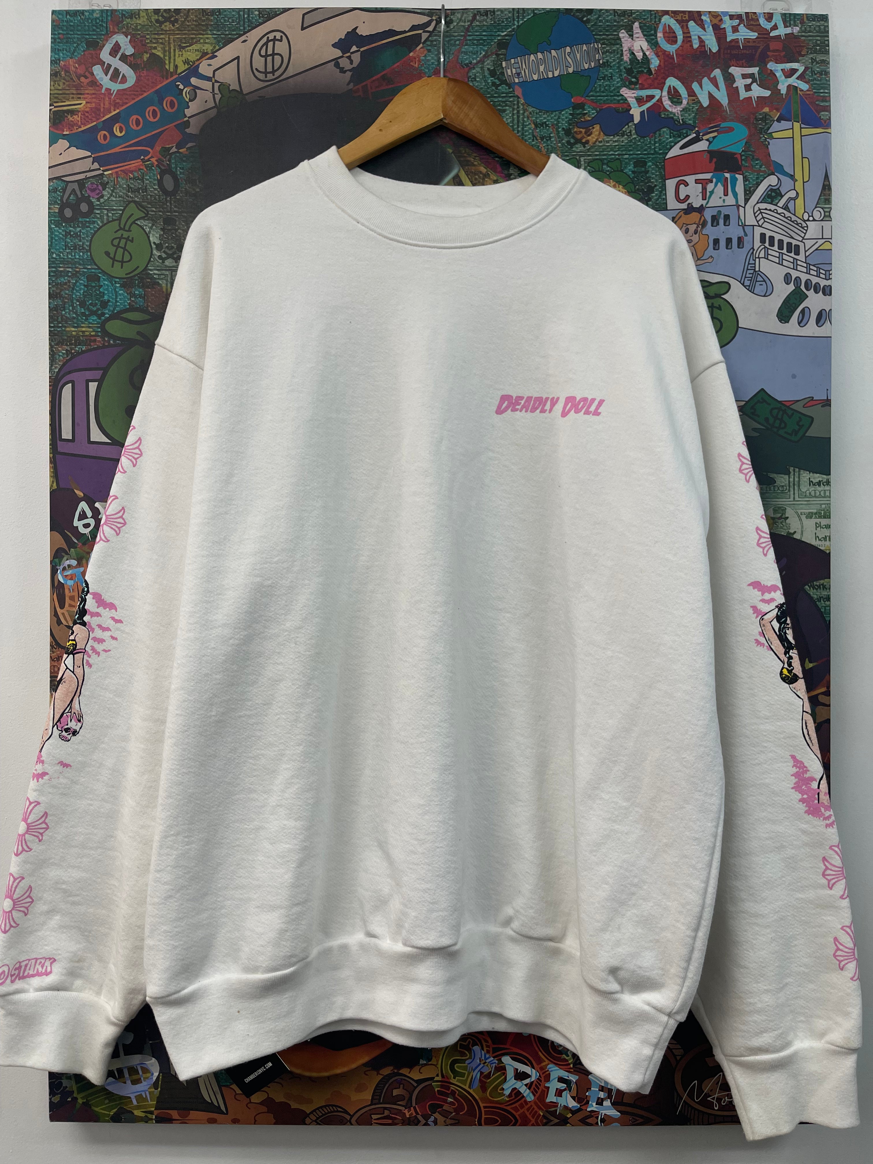 Chrome Hearts White Deadly Doll Crewneck