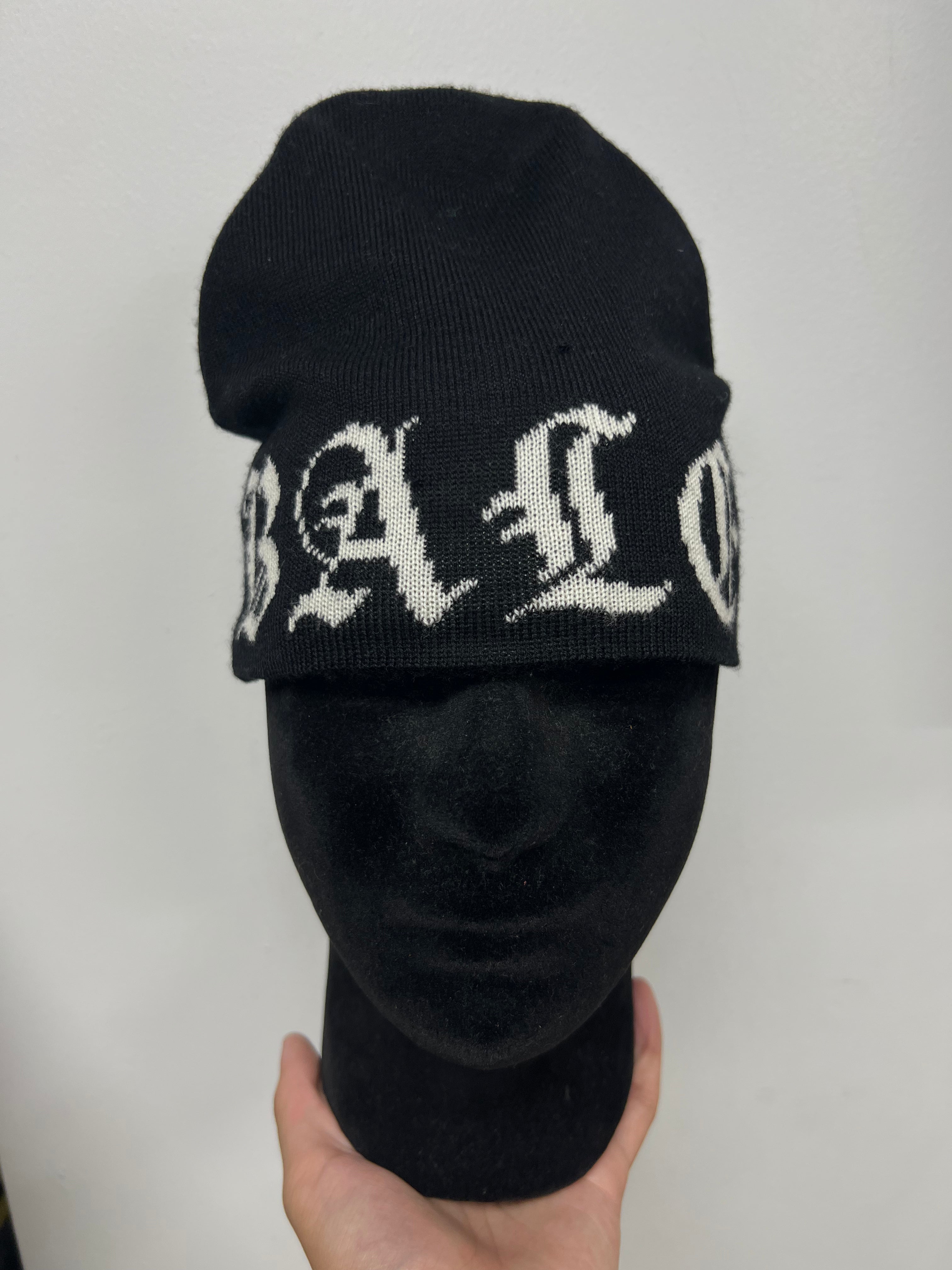 Balenciaga Black White Old English Beanie