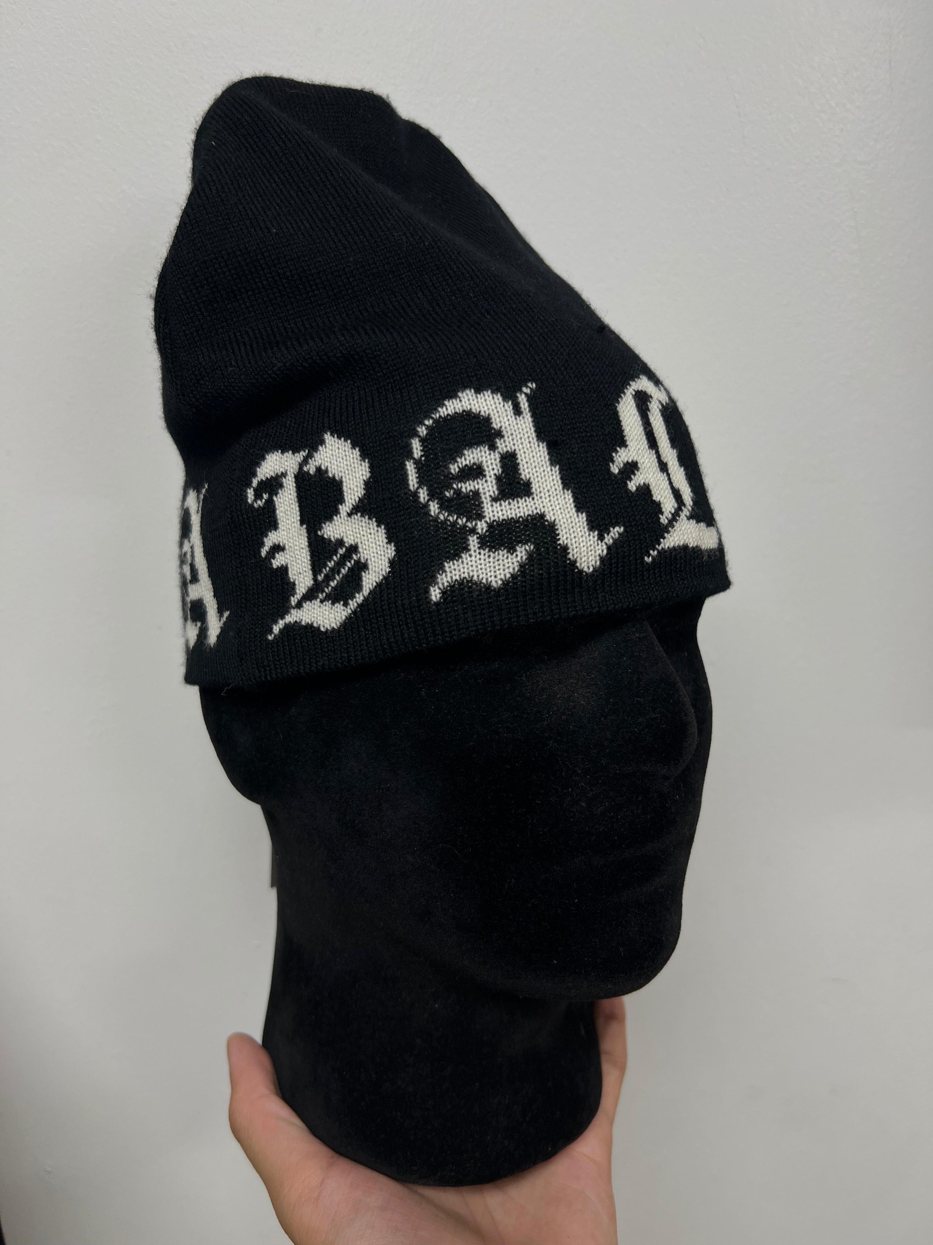 Balenciaga Black White Old English Beanie