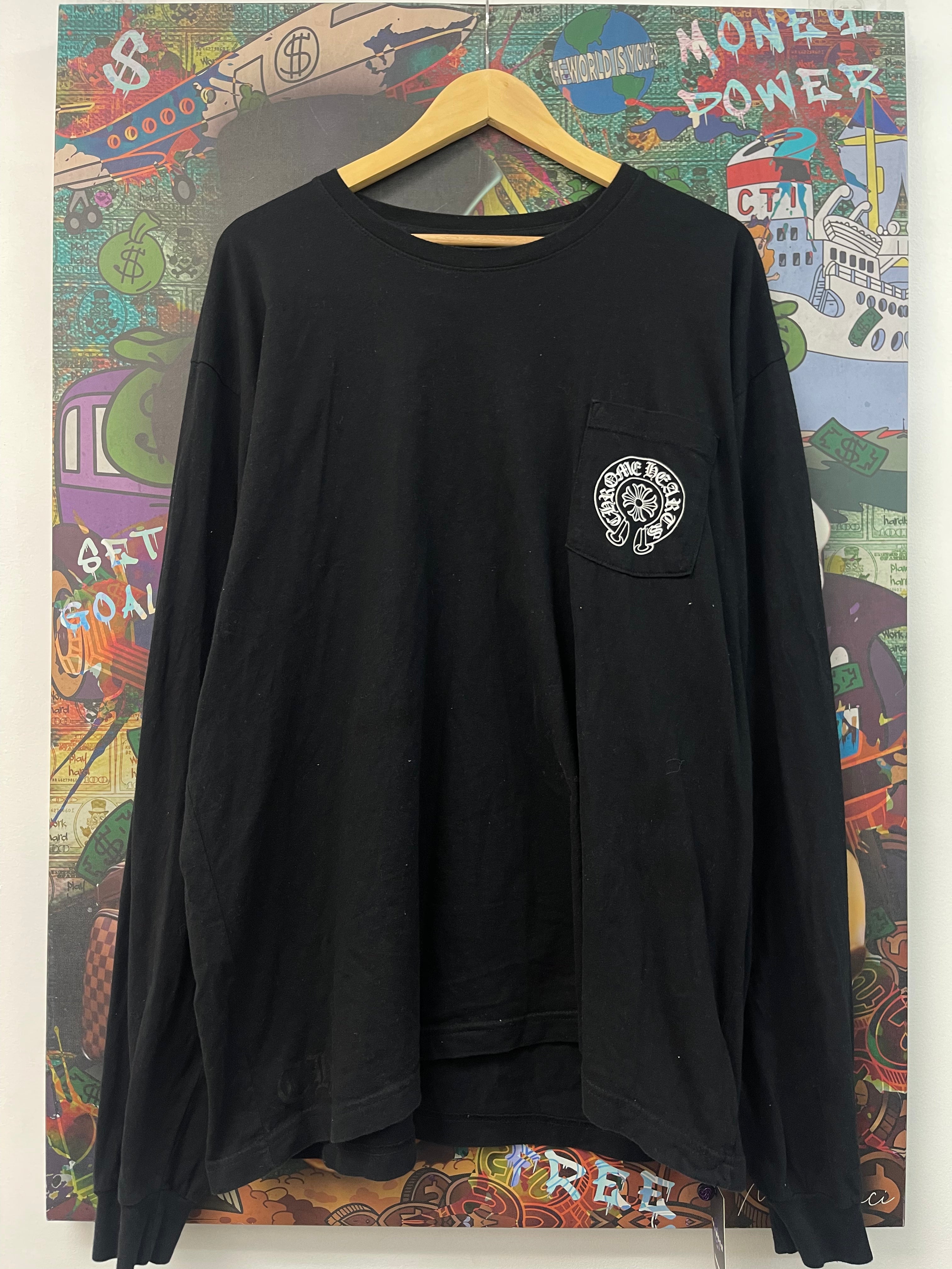 Chrome Hearts Black Los Angeles Floral Horseshoe Long Sleeve