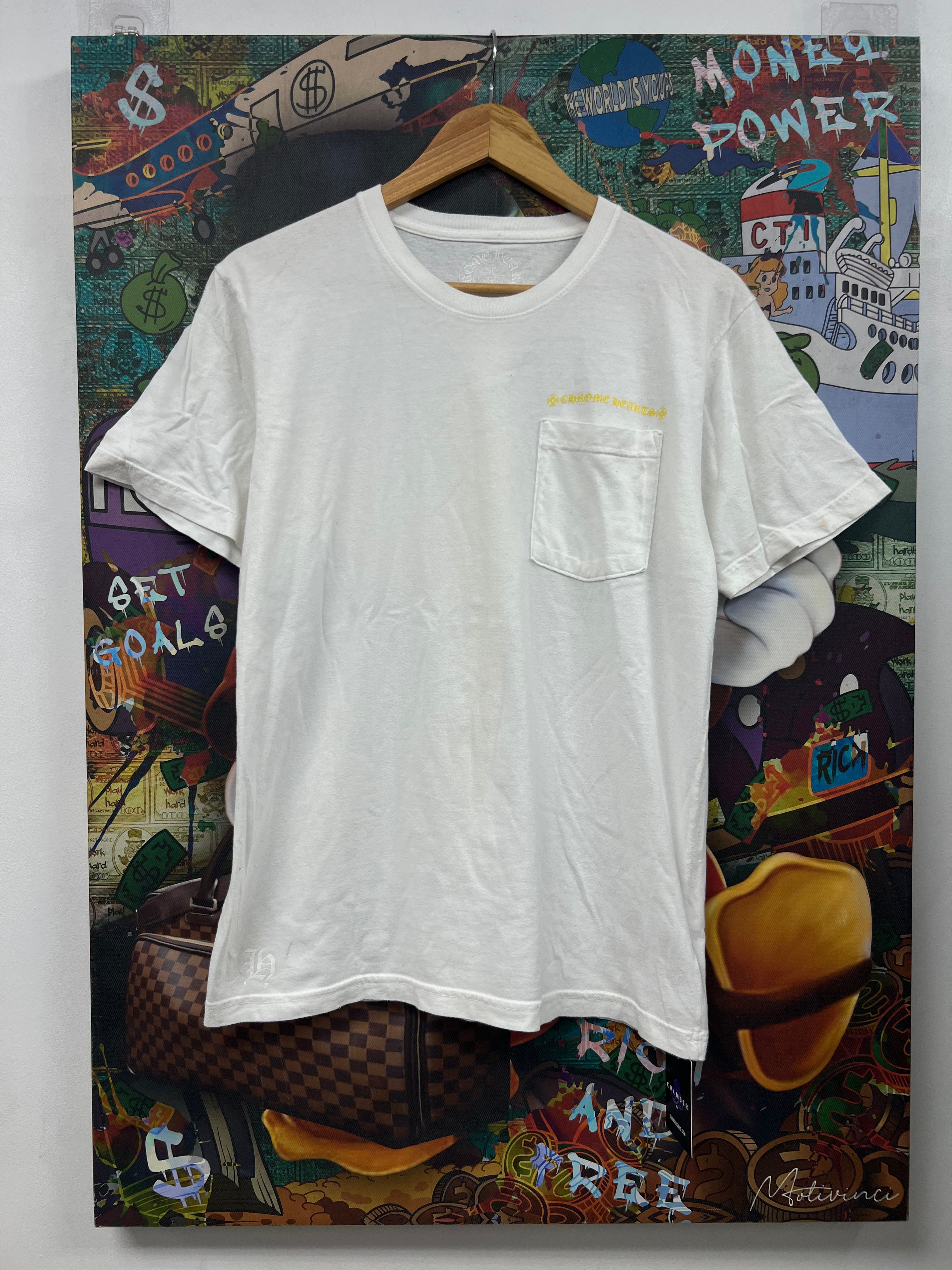 Chrome  Hearts White Yellow RS3 Tee