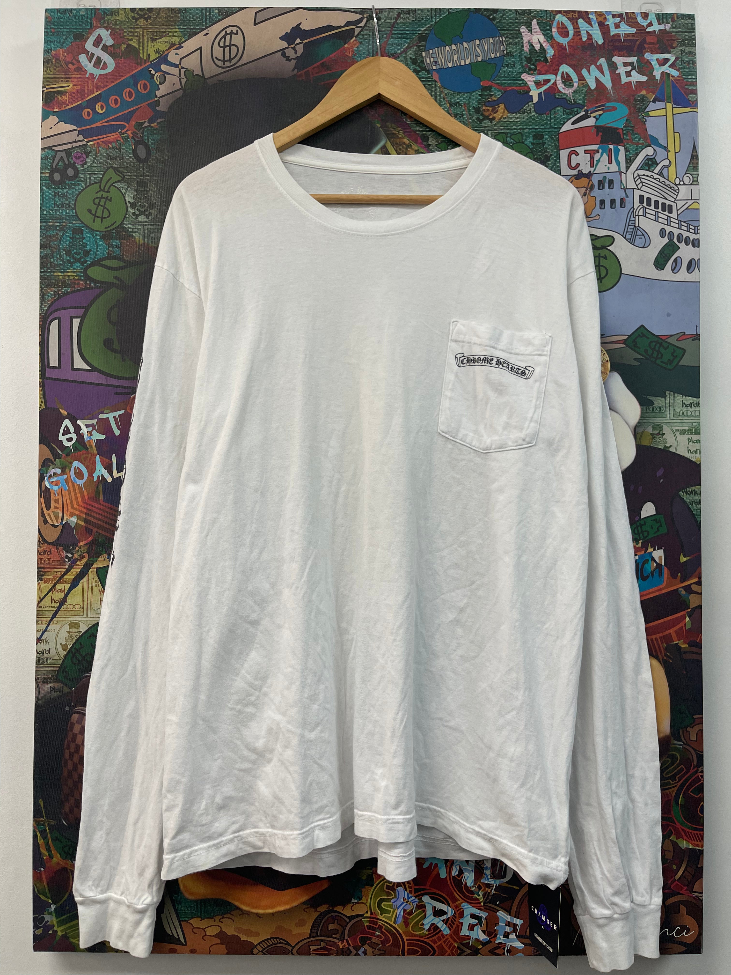 Chrome Hearts White Cemetery LS Shirt