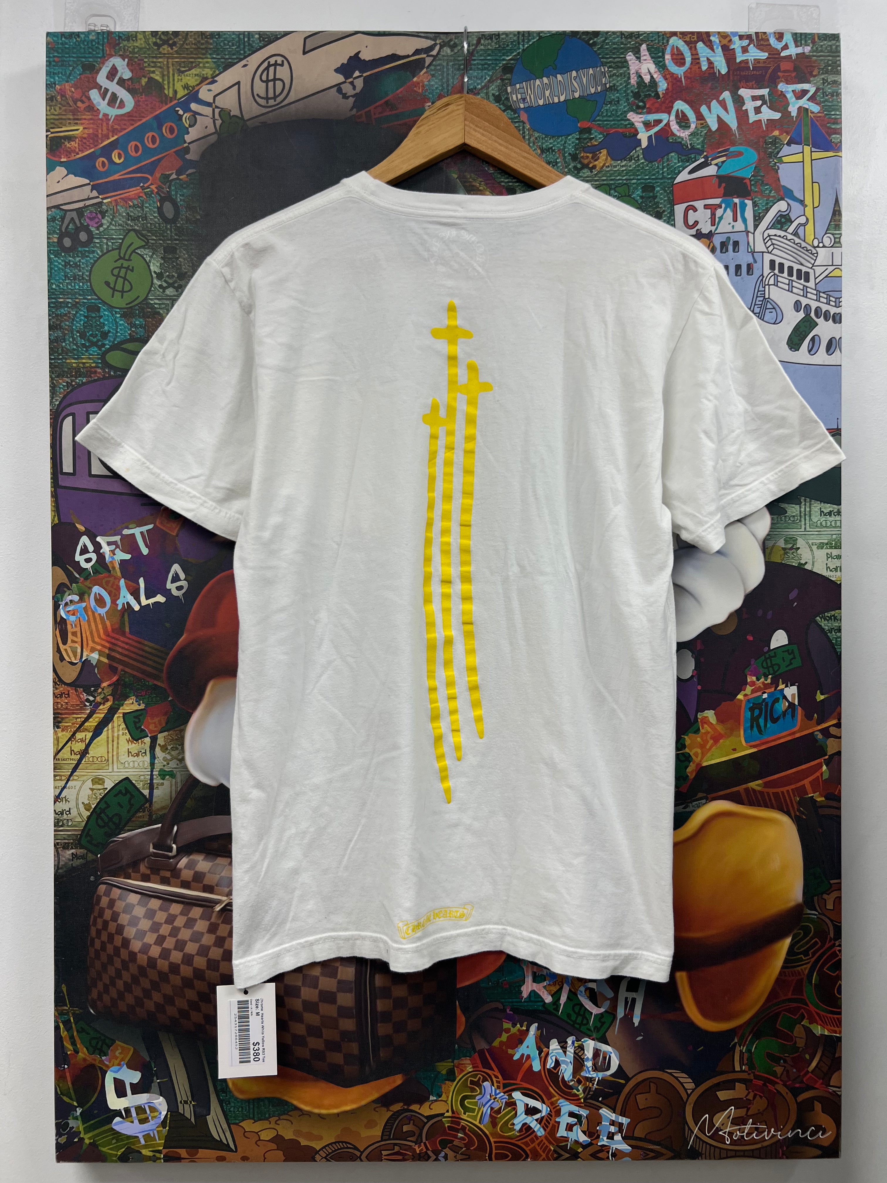 Chrome  Hearts White Yellow RS3 Tee