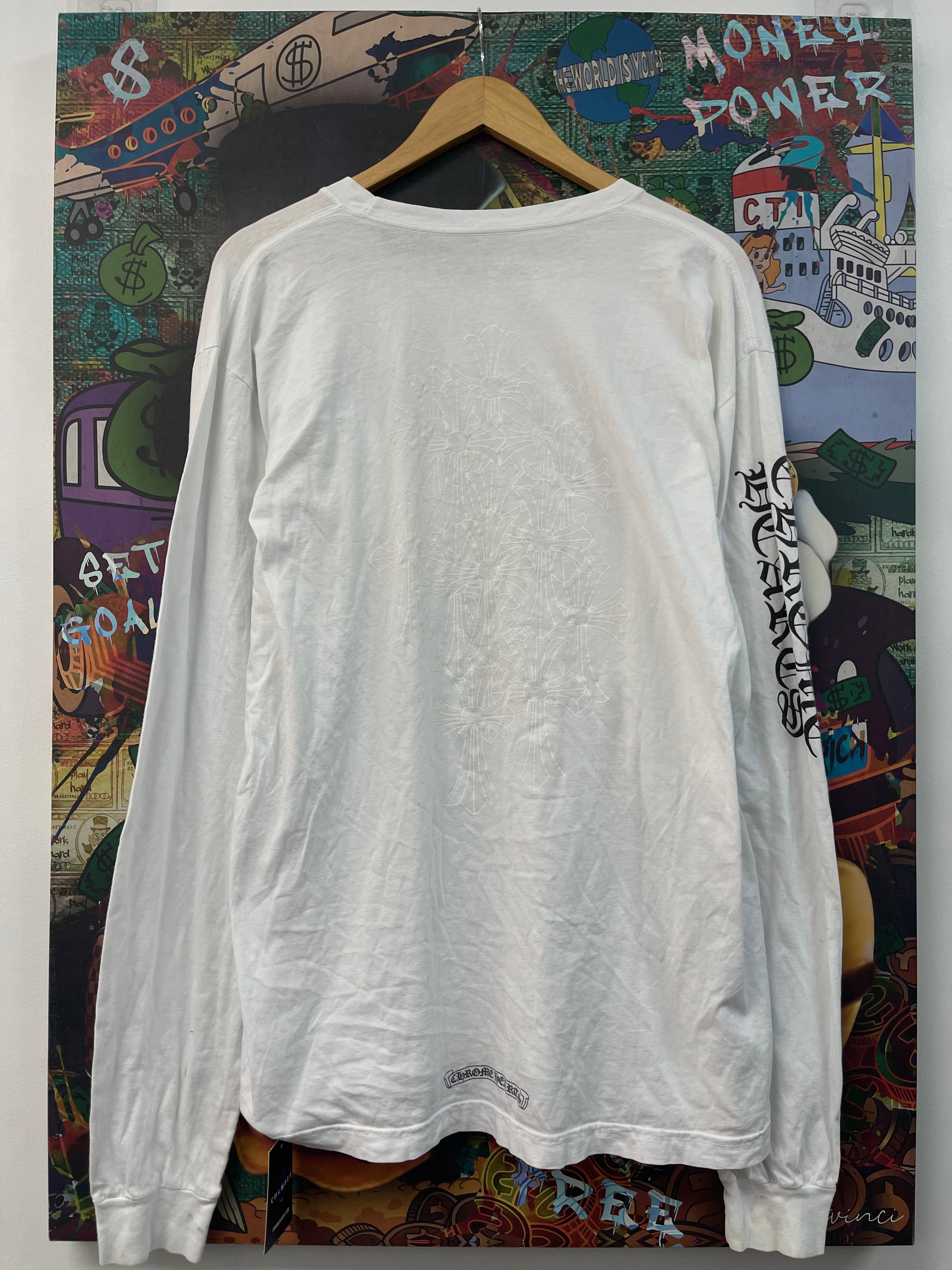 Chrome Hearts White Cemetery LS Shirt