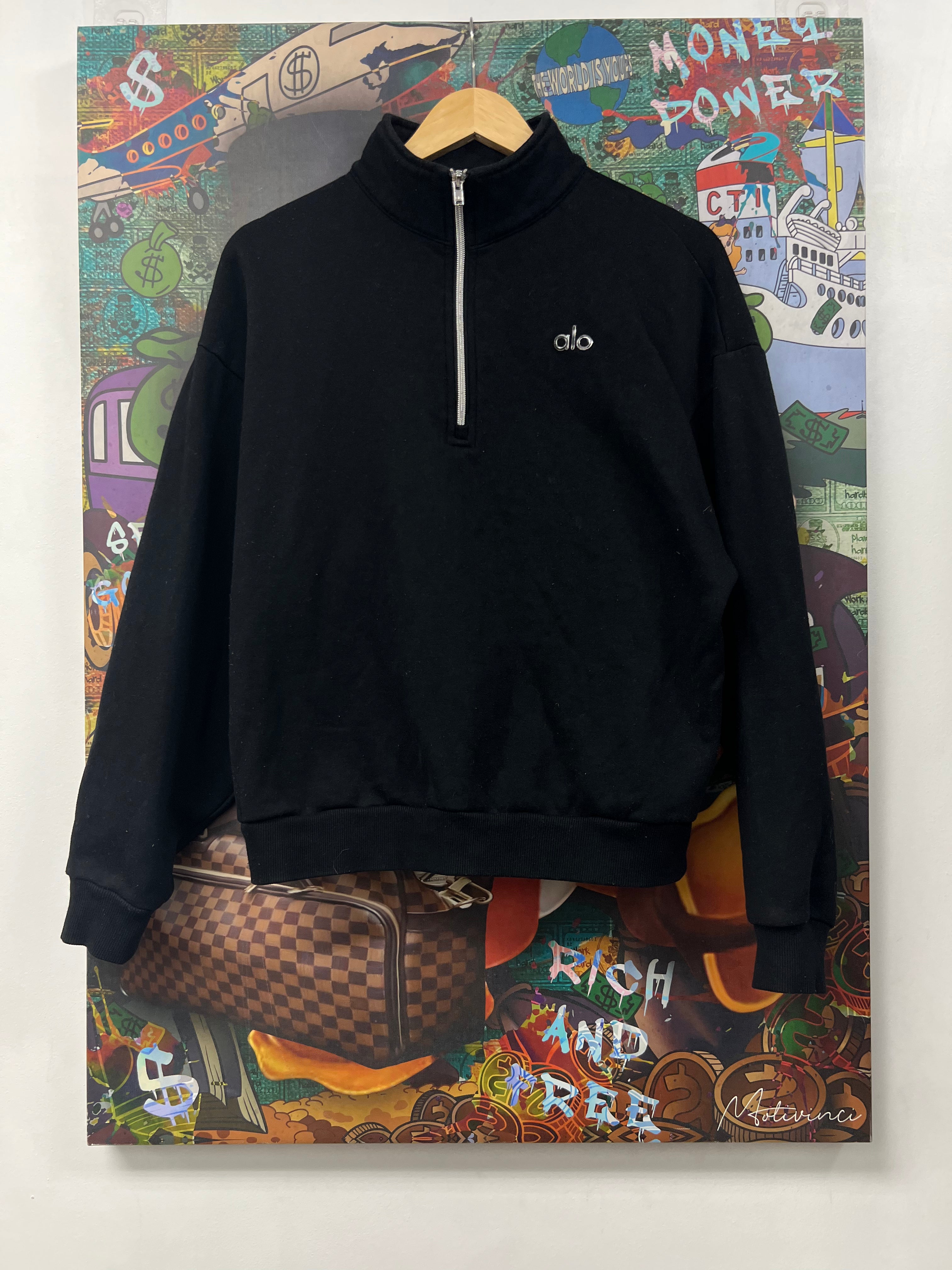 ALO Black  Accolade Quarter Zip