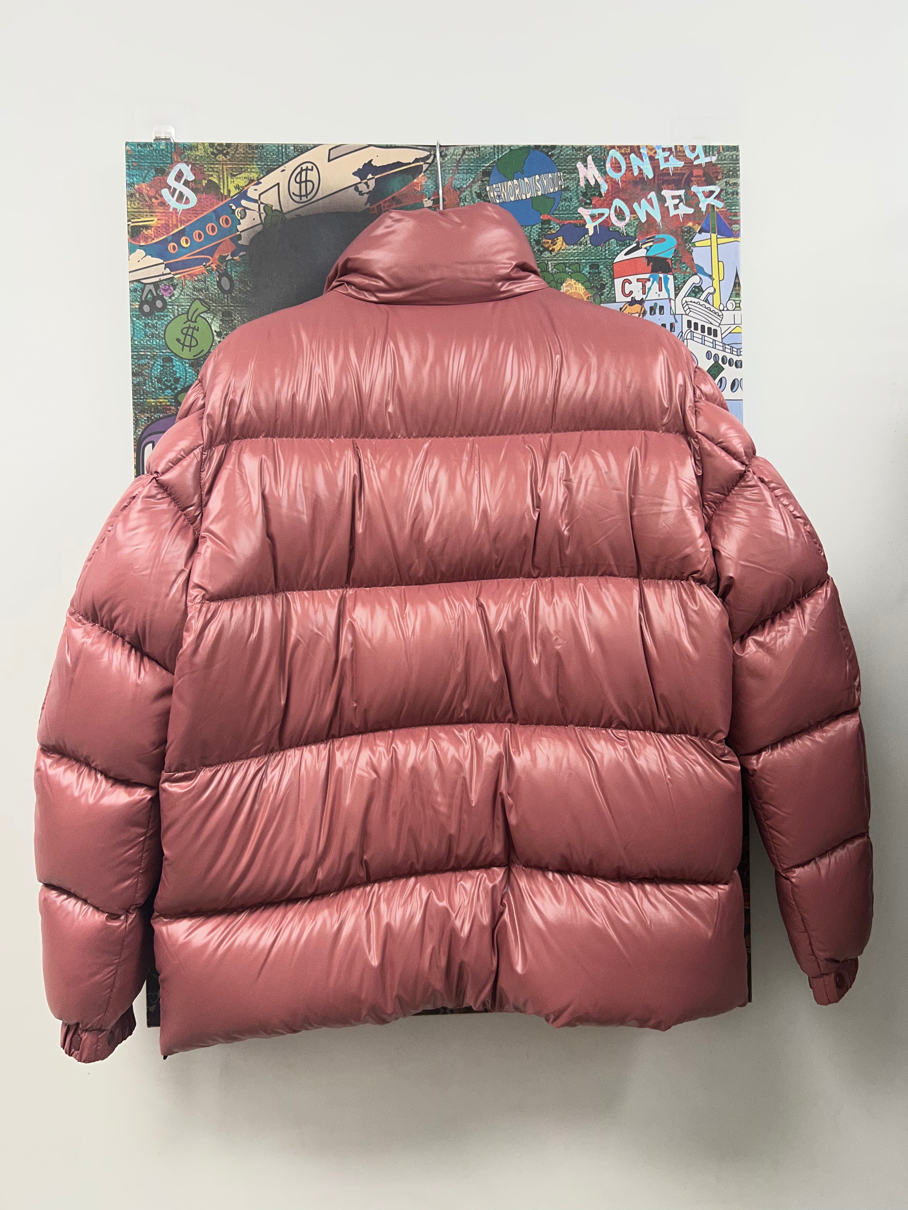 Moncler Pink Orange Dervox Puffer Jacket