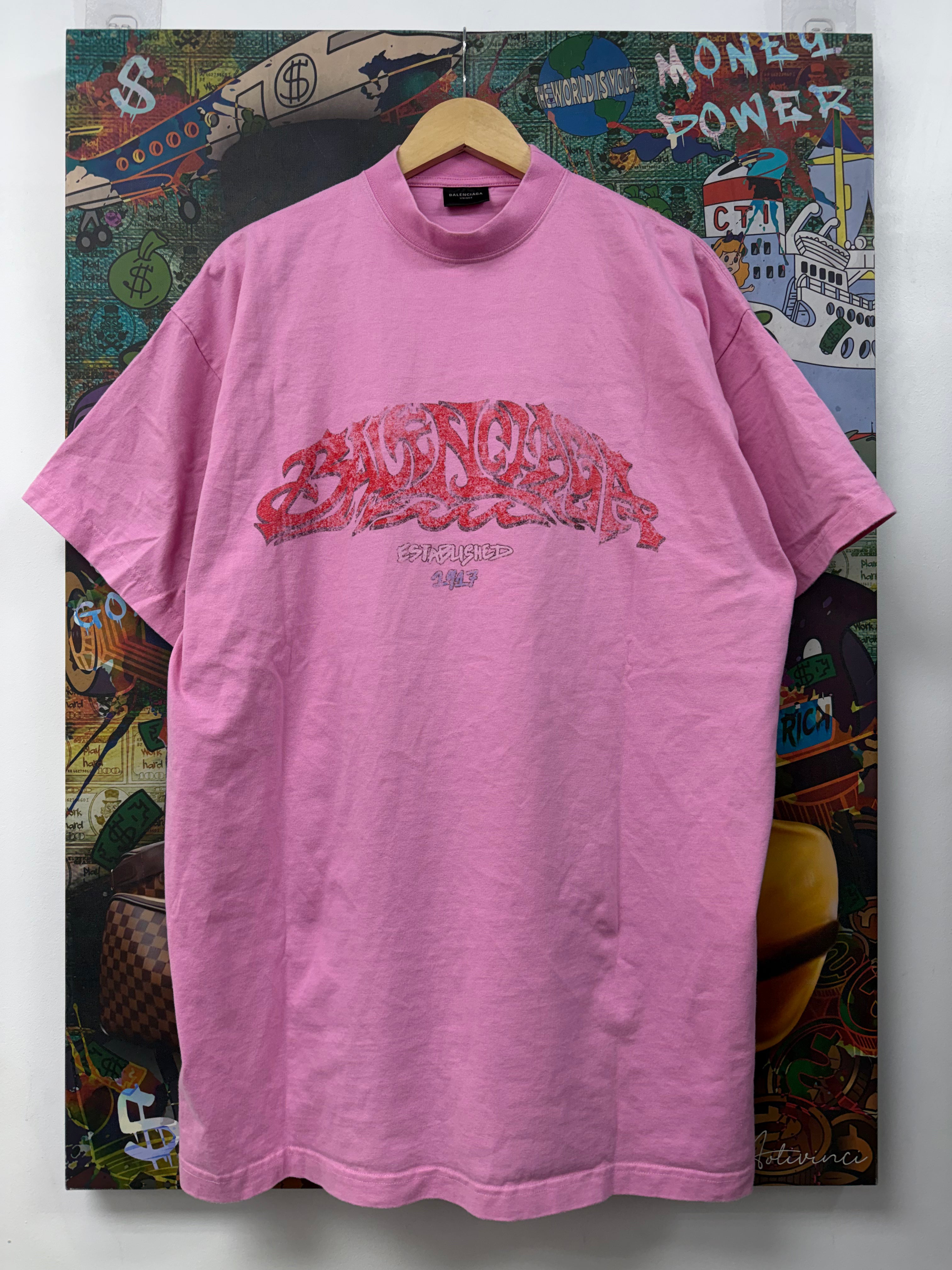 Balenciaga 'Offshore' Pink Tee