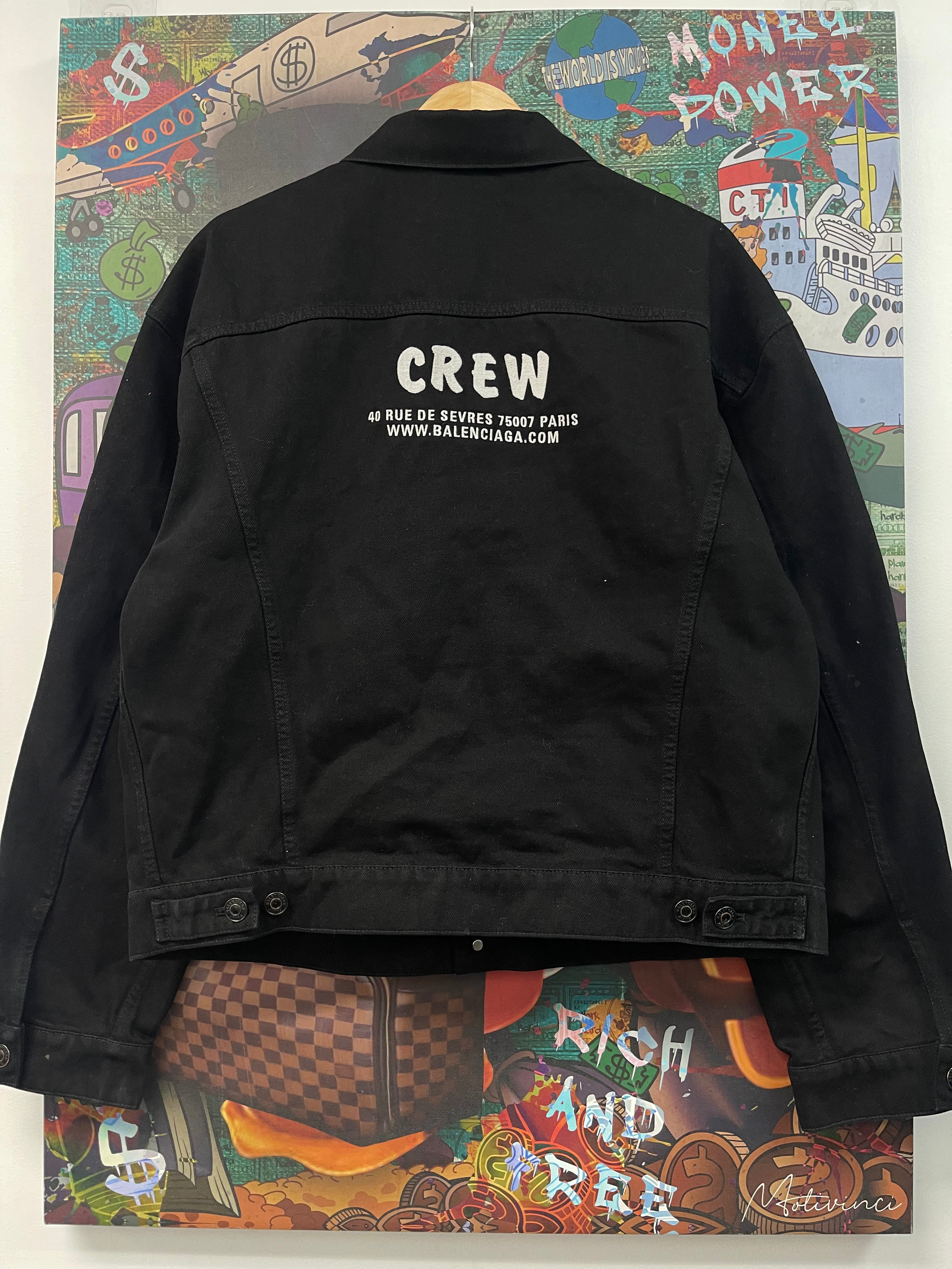 Balenciaga Black Crew Denim Jacker