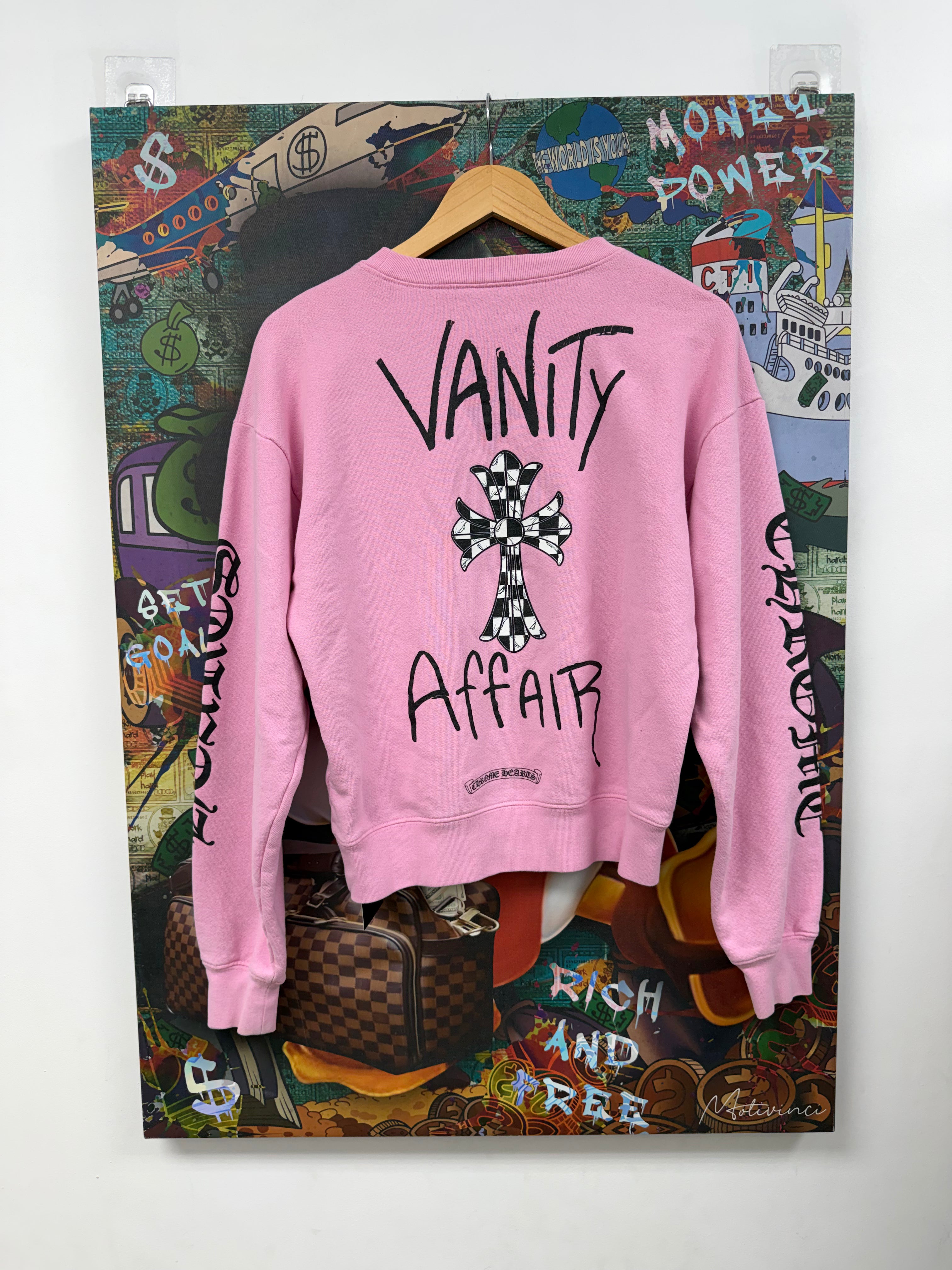 Chrome Hearts Matty Boy Pink Vanty Affair Crewneck
