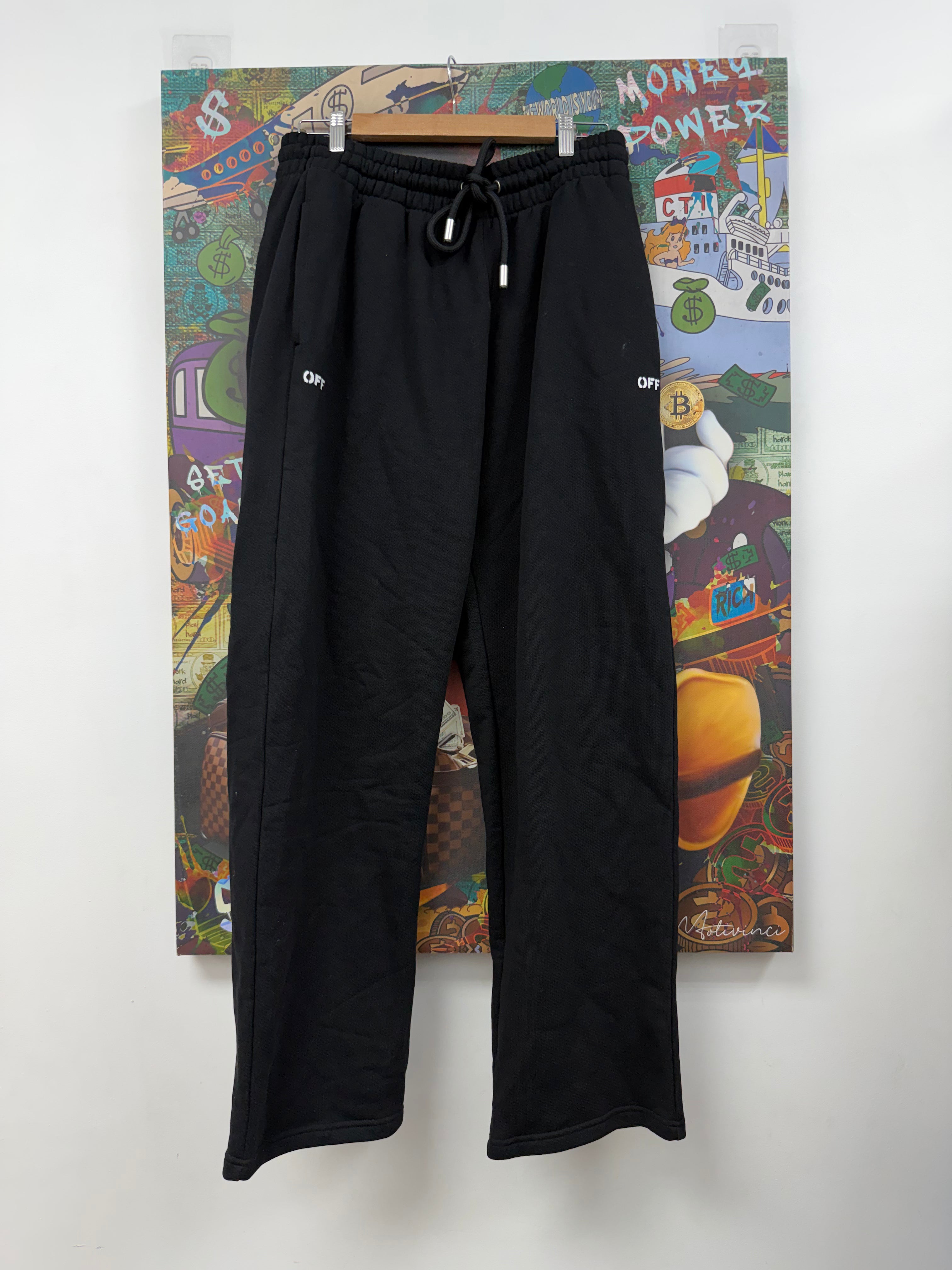 Off White Black Spray Skater Sweats