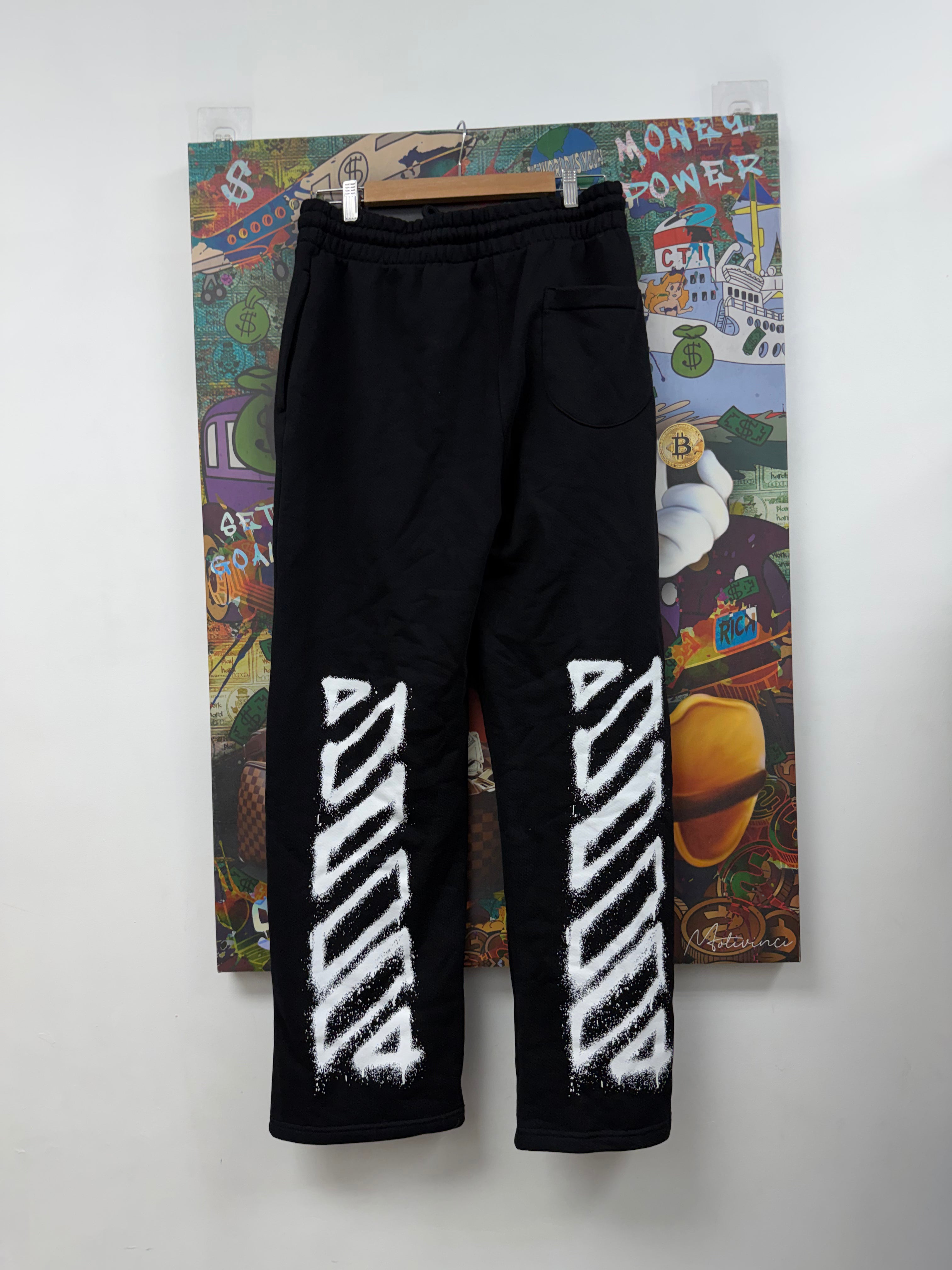 Off White Black Spray Skater Sweats