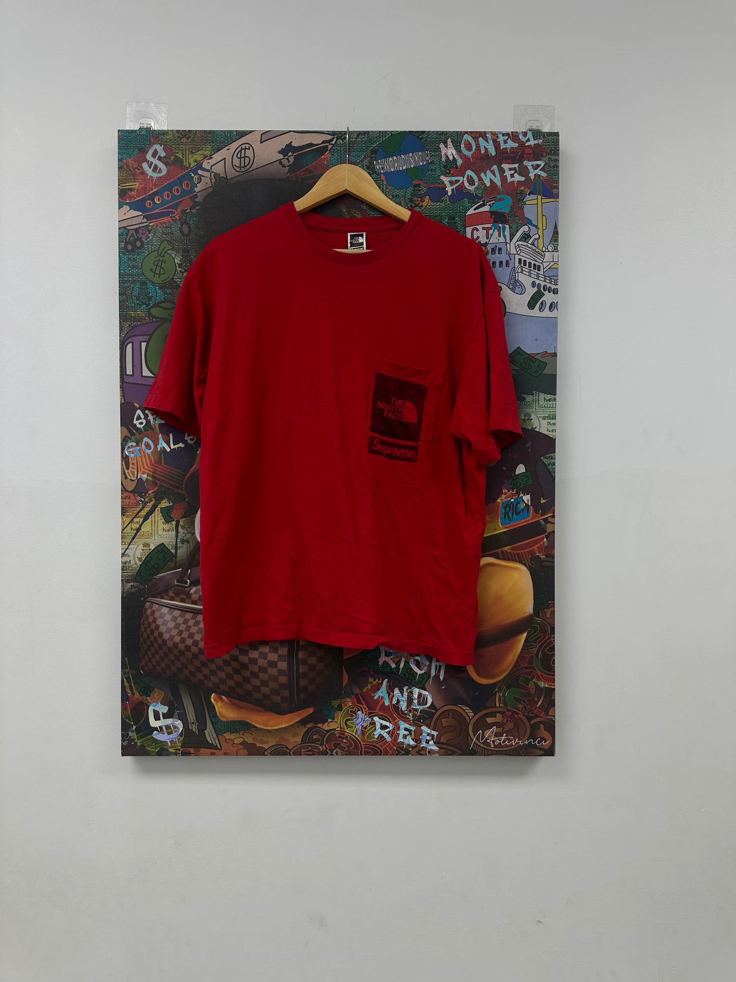 Supreme TNF Tee Red Used Medium N/A