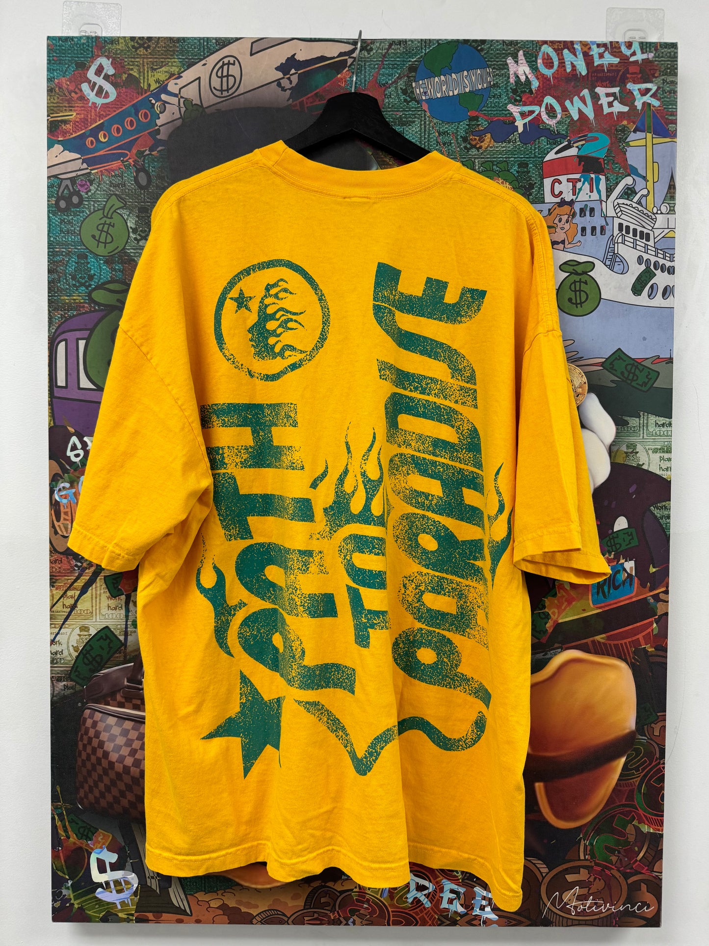 Hellstar Jesus Tee Yellow Green Used XL N/A