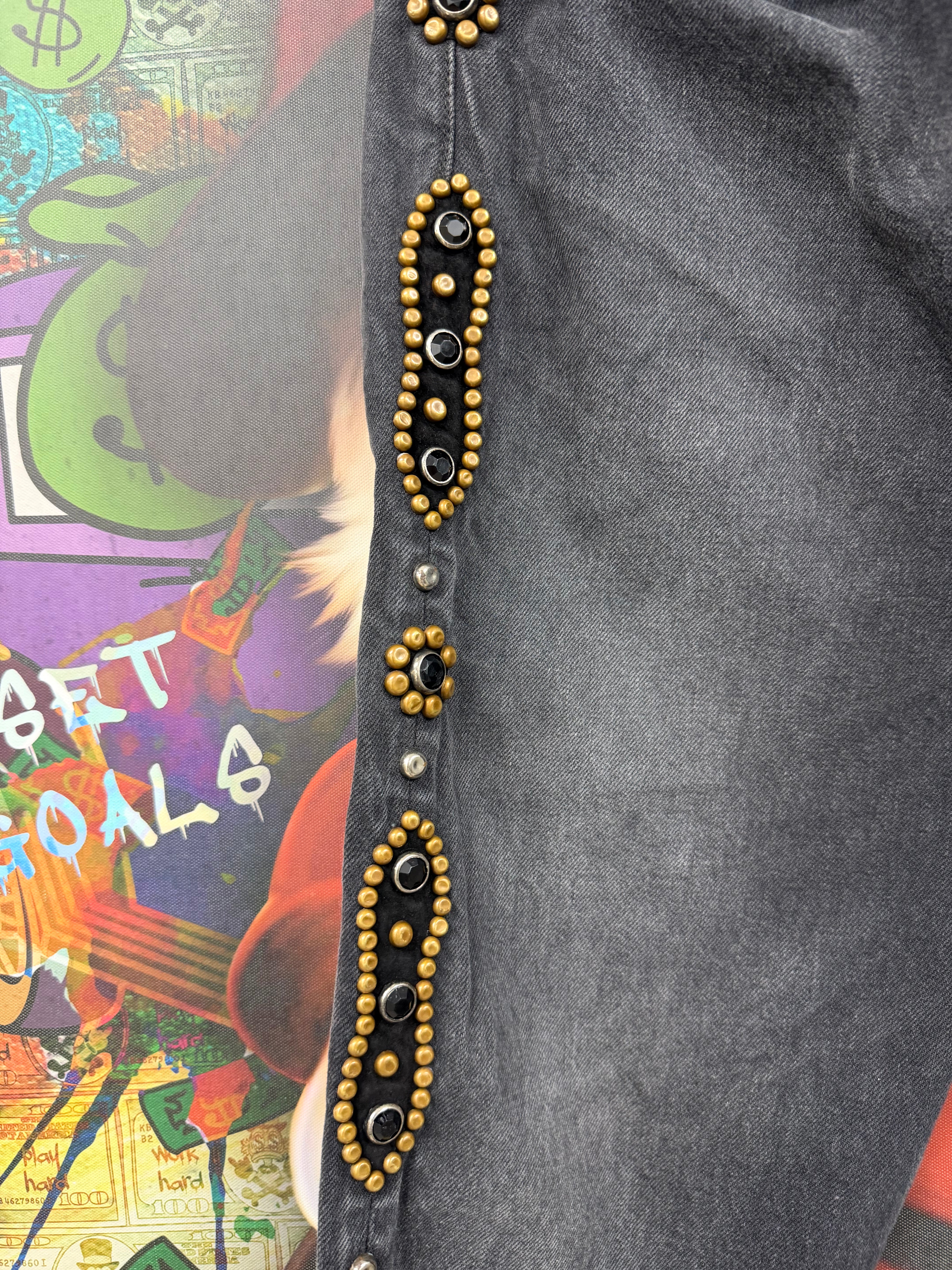 Kapital Black Gem Studded Jeans