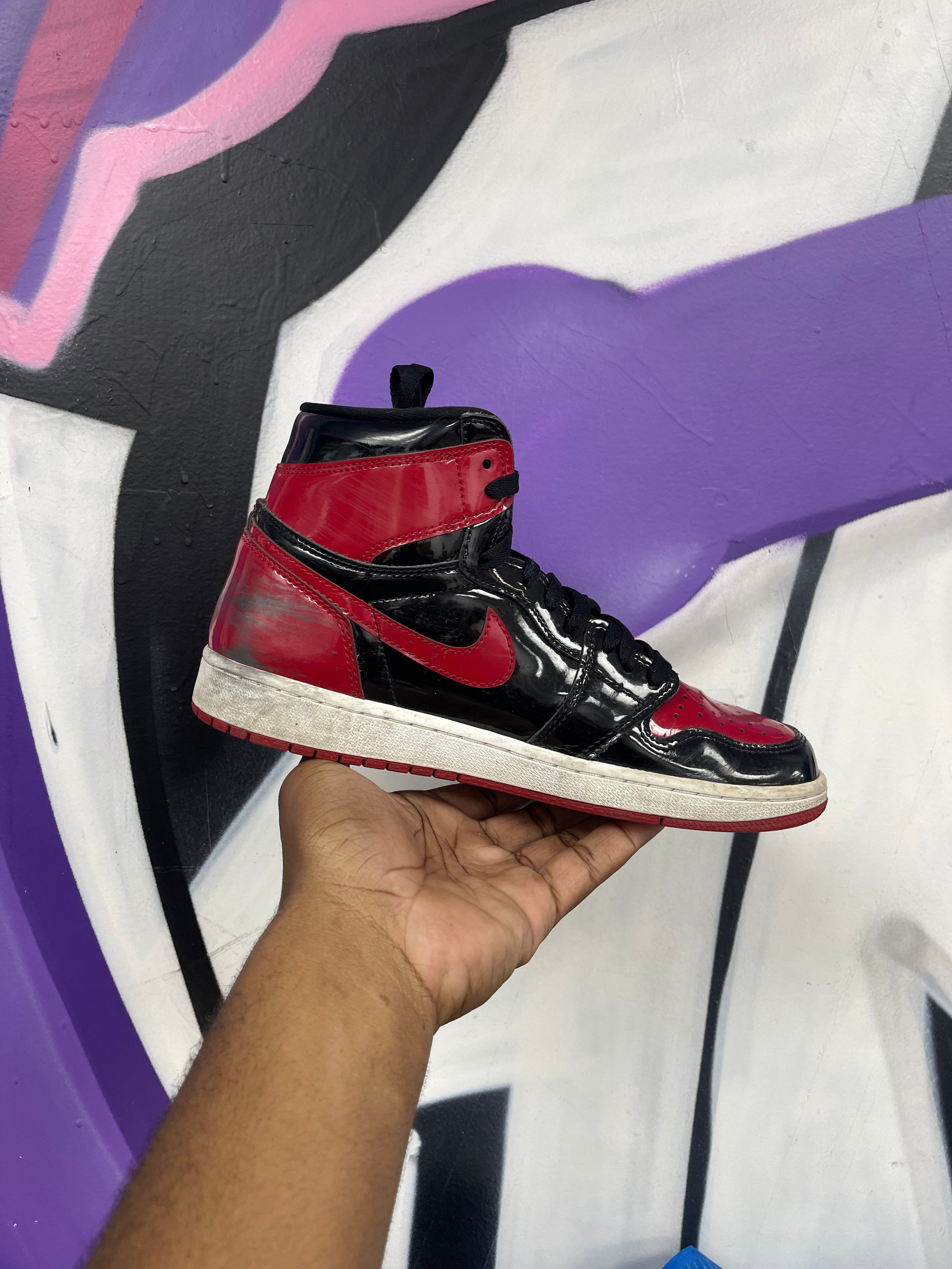 Jordan 1 Patent Bred Sneakers