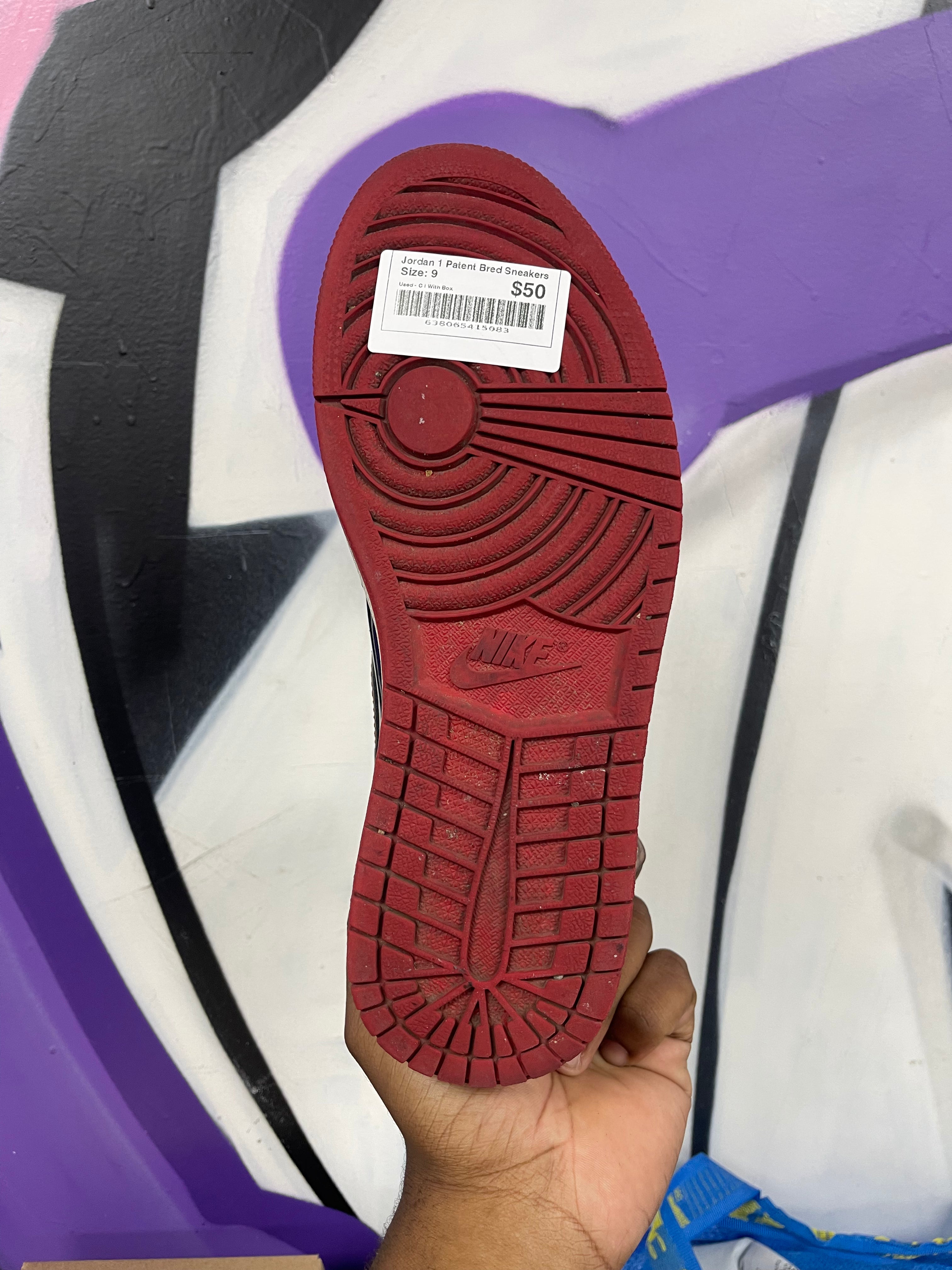 Jordan 1 Patent Bred Sneakers