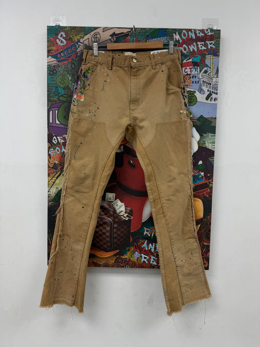 Gallery Dept Carhartt De La Flare Tan Splatter Used 29 N/A