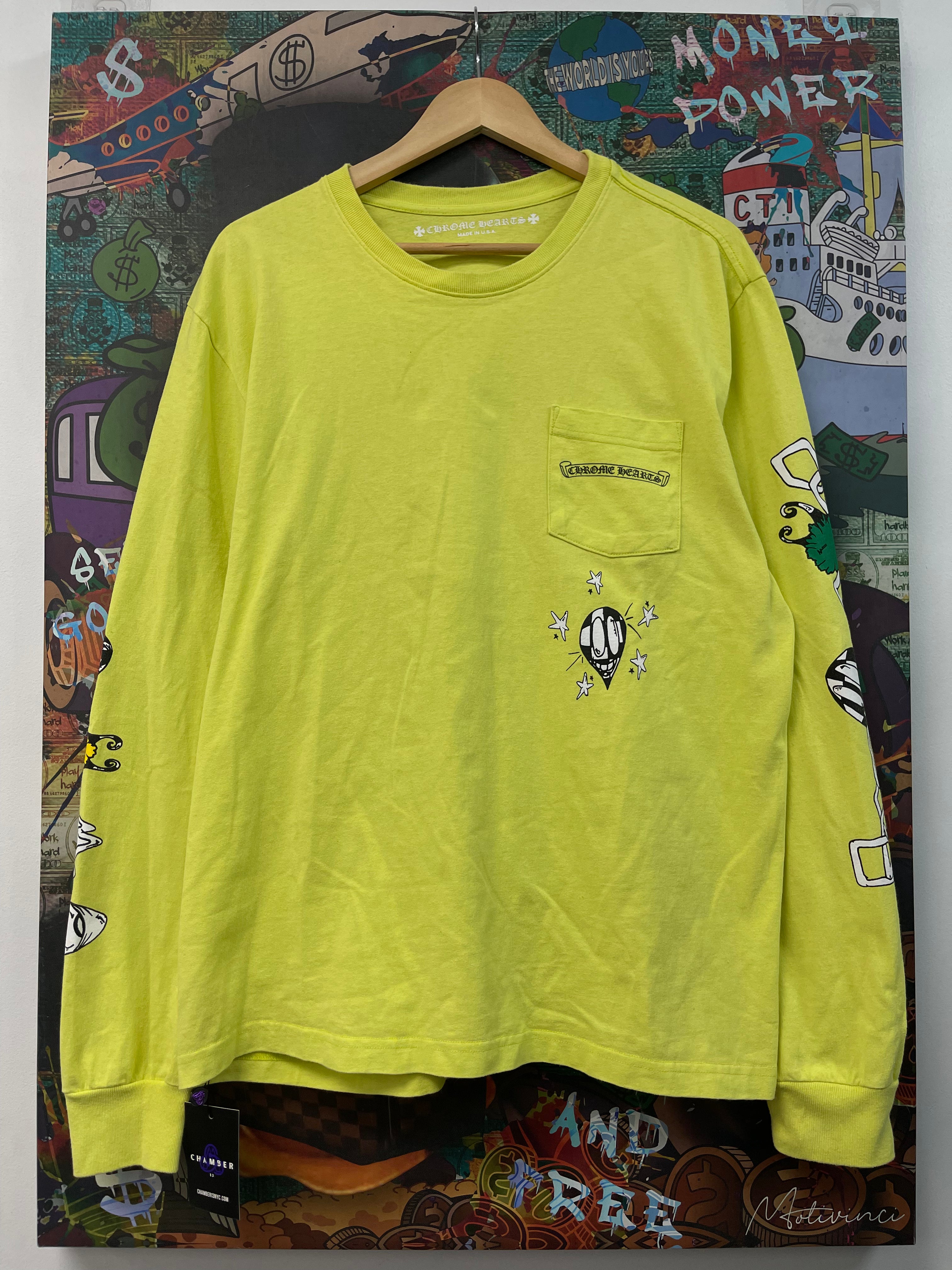 Chrome Hearts Mattyboy Lime Long Sleeve Tee