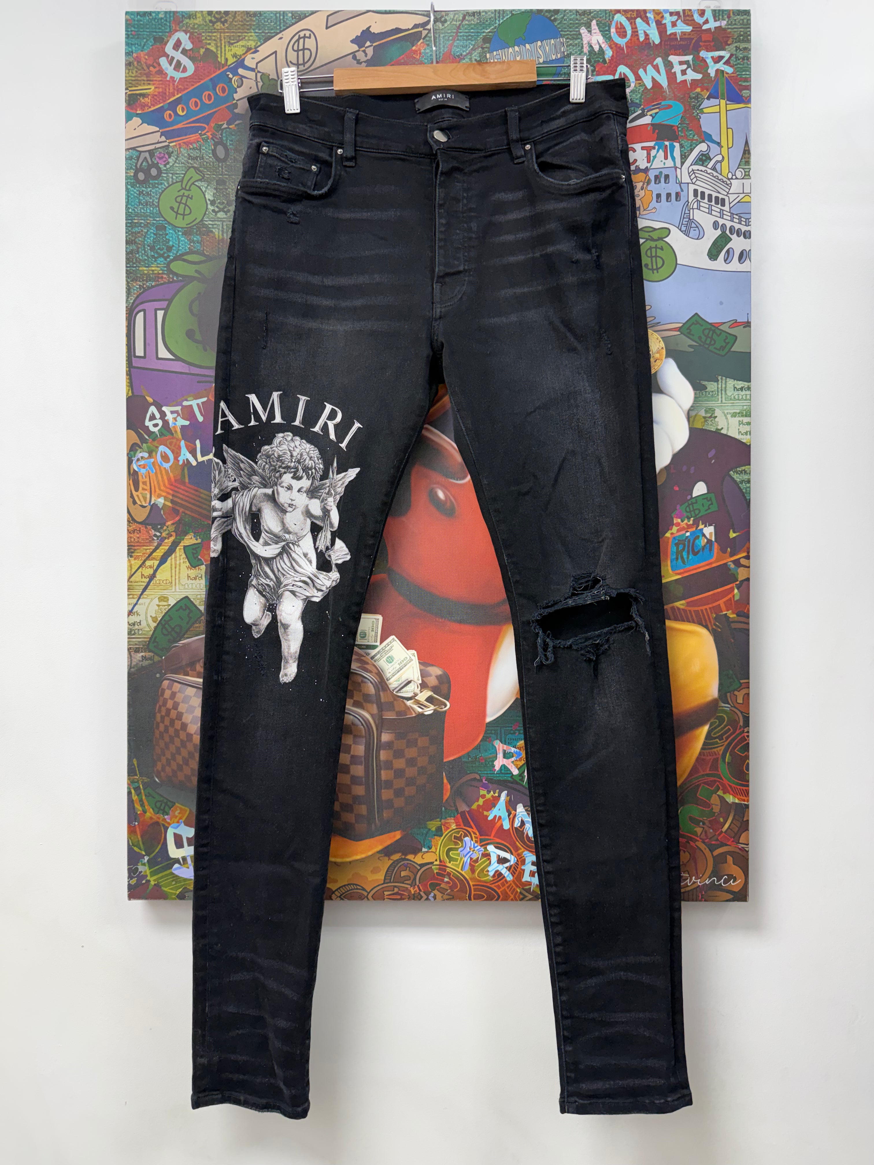 Amiri Black Wash Cherub Jeans