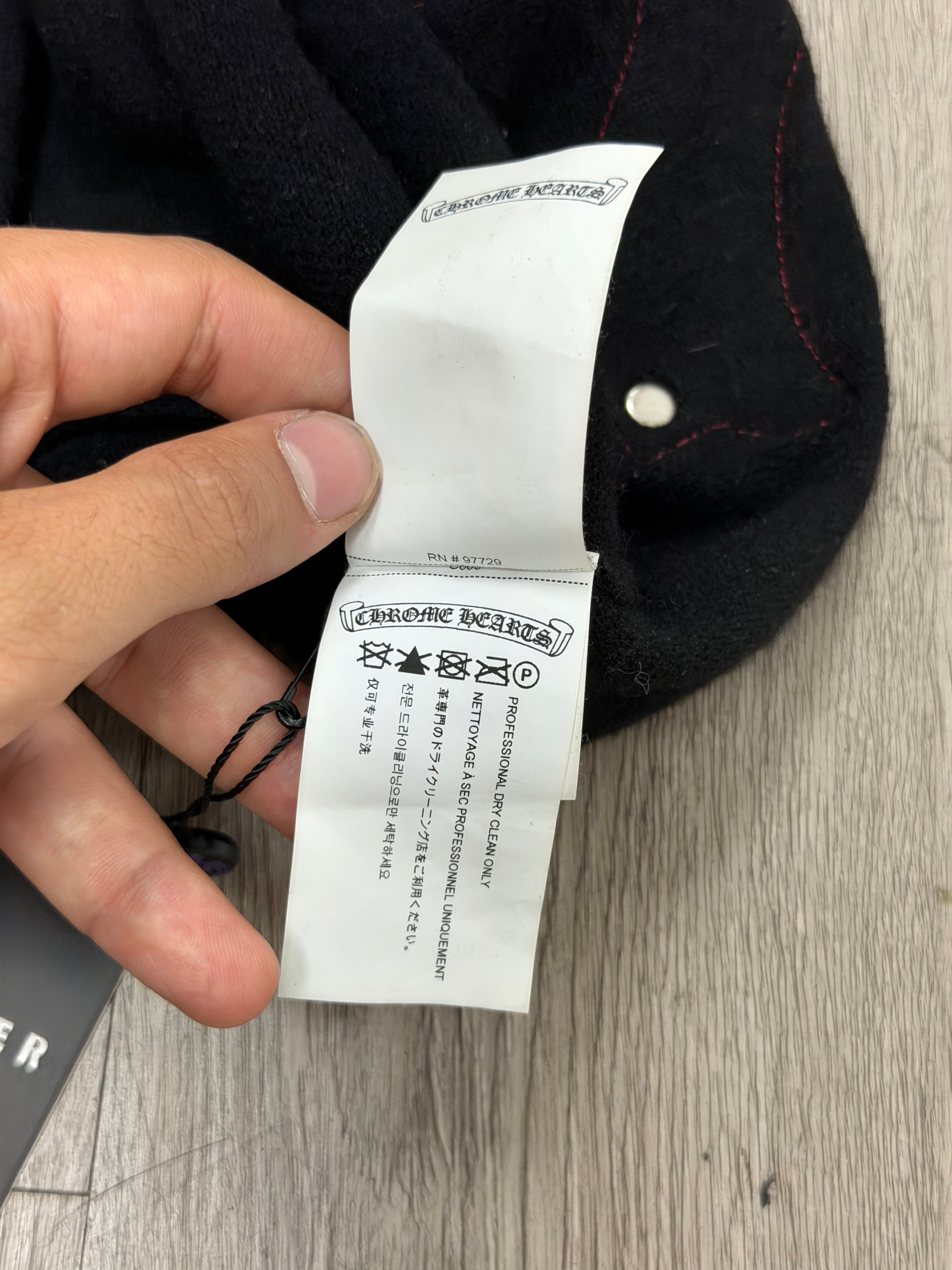 Chrome Hearts Black Red Cross Leather Facemask Beanie