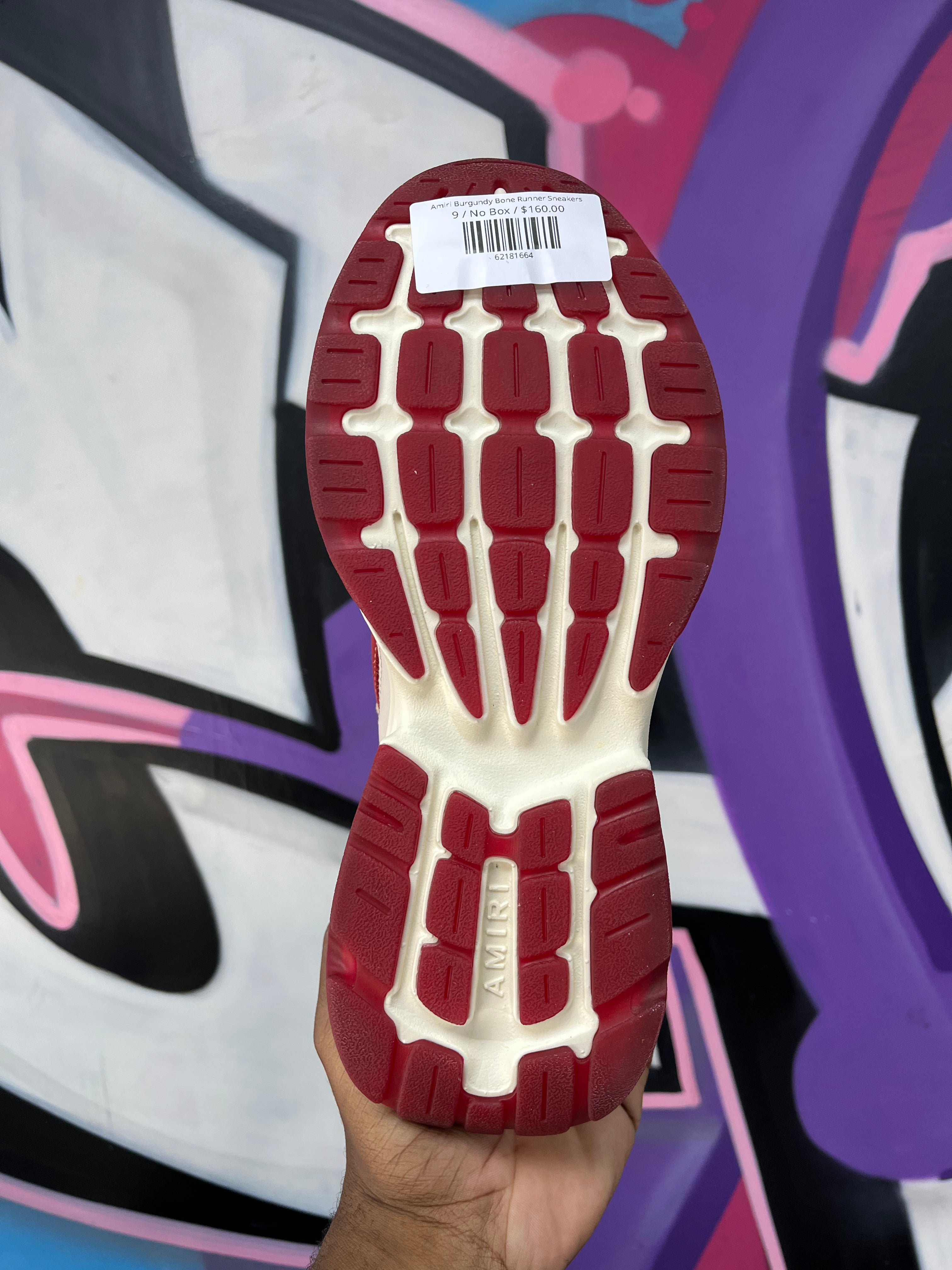 Amiri Burgundy Bone Runner Sneakers