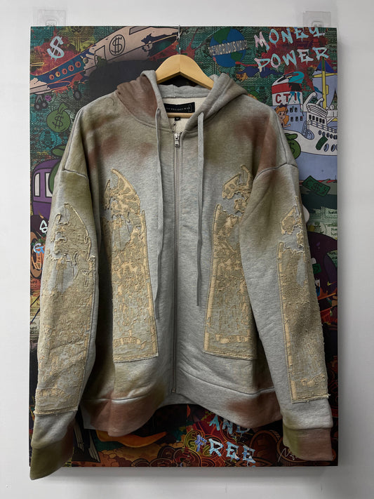 WDW Signature Mechanic Zip Up Vintage Grey  New With Tags